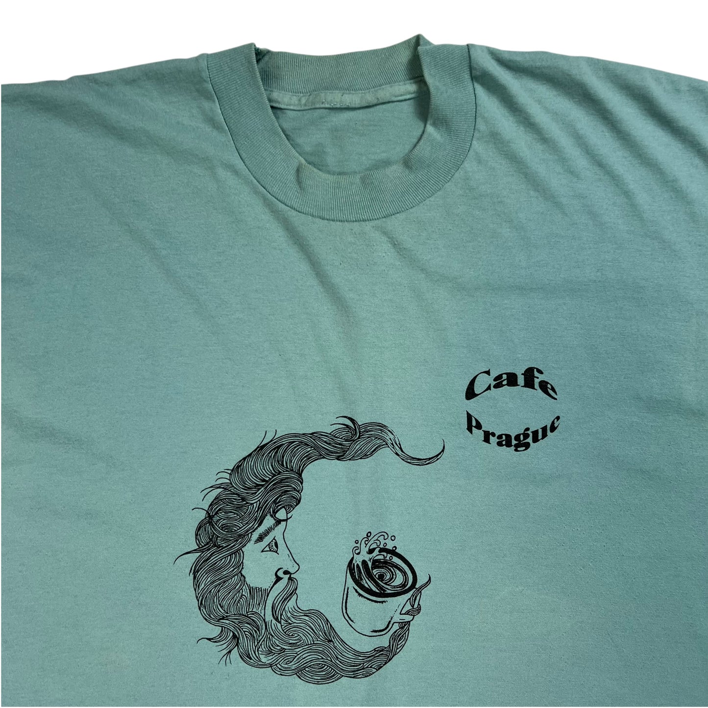 Vintage 90s Cafe Prague coffee shop tee (XL)