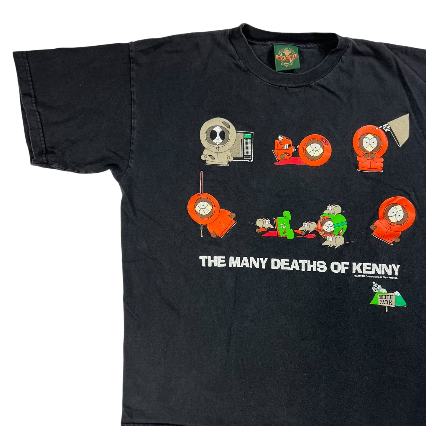 Vintage 1998 South Park The Many Deaths of Kenny tee (L)
