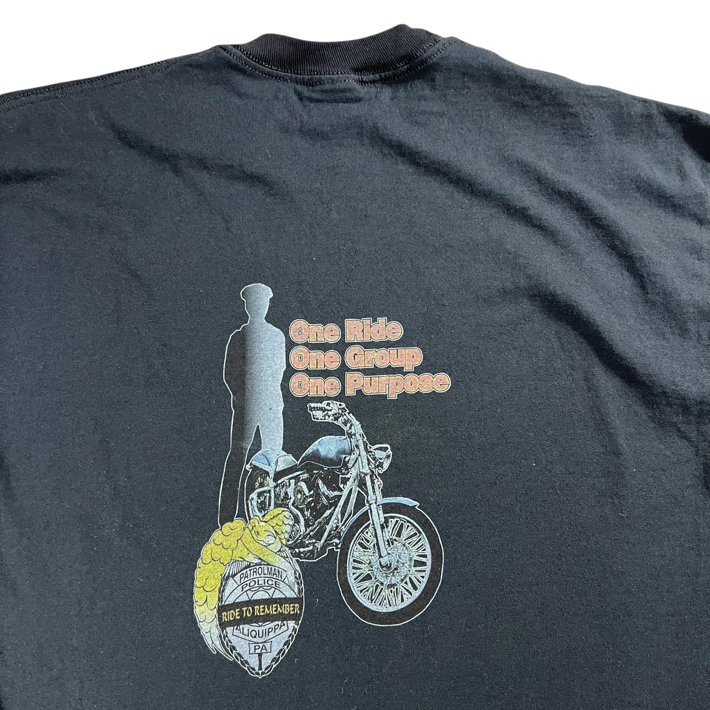 Vintage 2006 A Ride to Remember Police memorial biker tee (L)