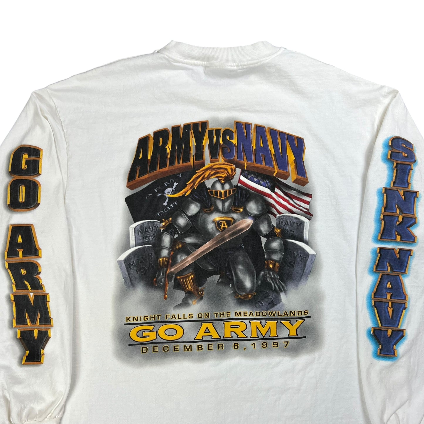 Vintage 1997 Army vs Navy Football Game long sleeve print shirt (XL)