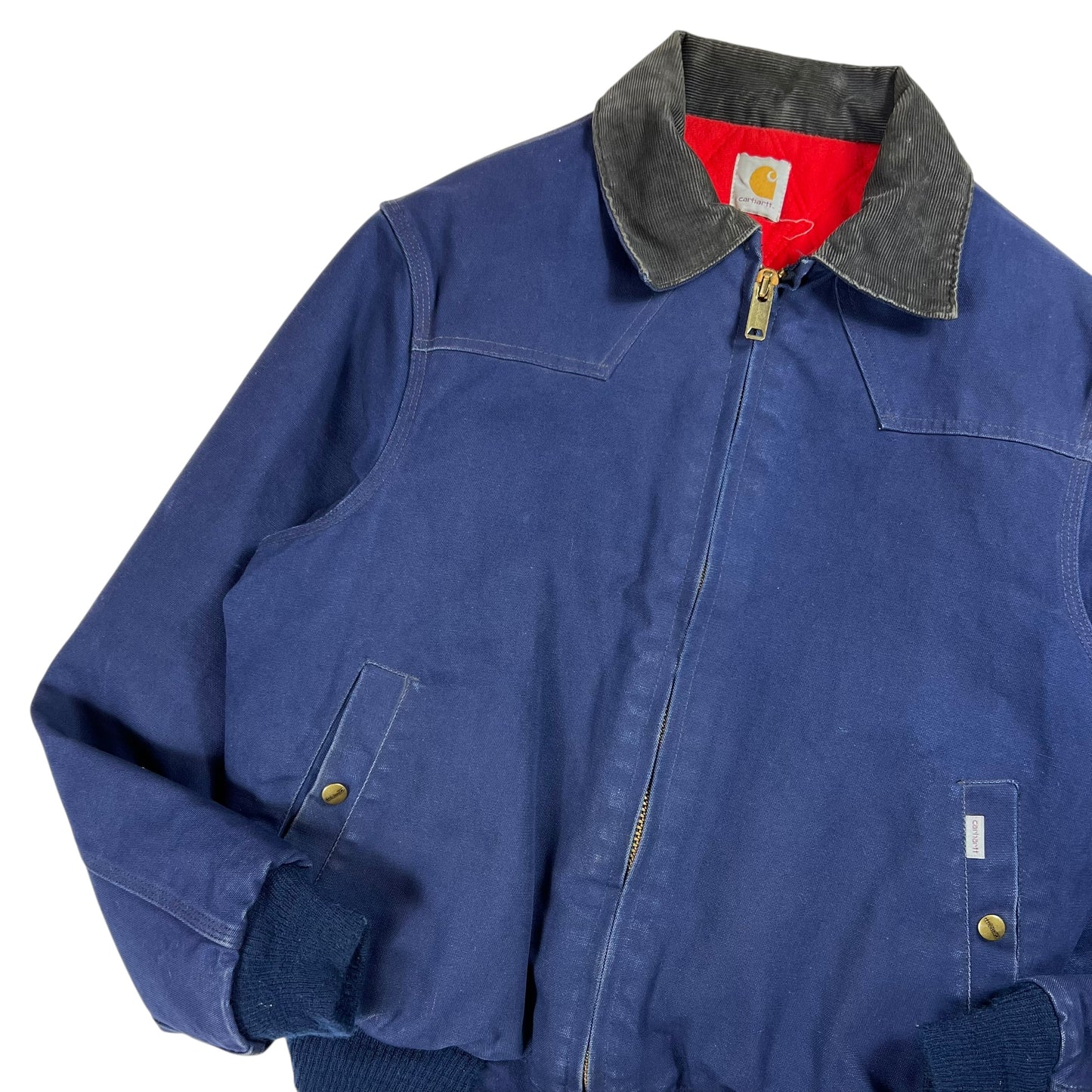 Vintage 80s Carhartt Santa Fe navy blue jacket (L)