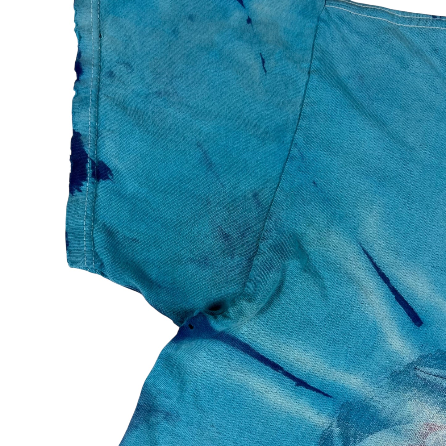 Vintage 90s Dolphin Mermaid tie dye distressed M. Dubois art tee (L)