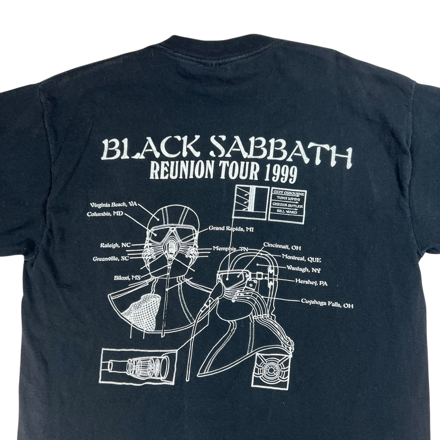 Vintage 1999 Black Sabbath Reunion Tour Ozzy Osbourne faded band tee (L)