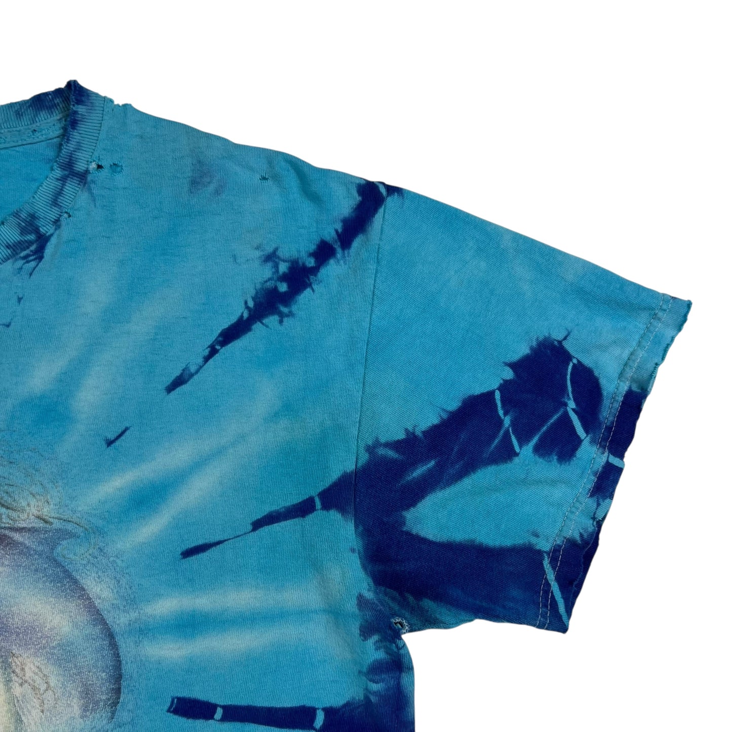 Vintage 90s Dolphin Mermaid tie dye distressed M. Dubois art tee (L)
