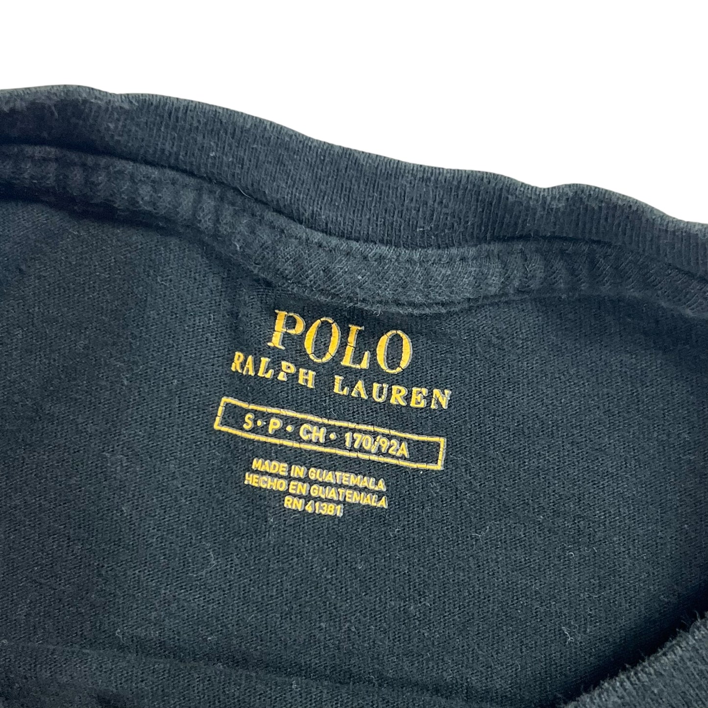 Y2K Polo Ralph Lauren Polo Bear black tee (S)
