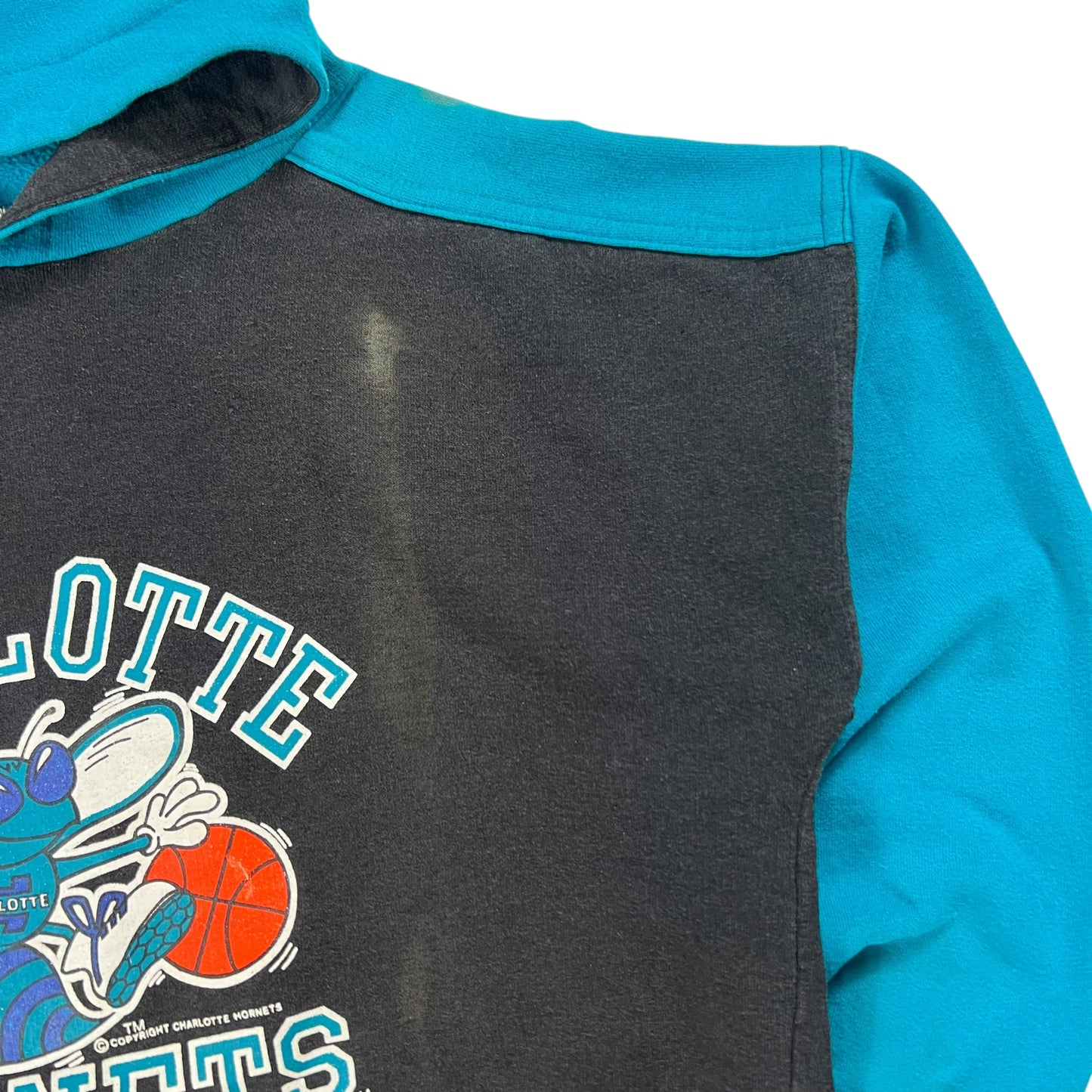 Vintage 1992 Charlotte Hornets faded NBA hoodie (M)