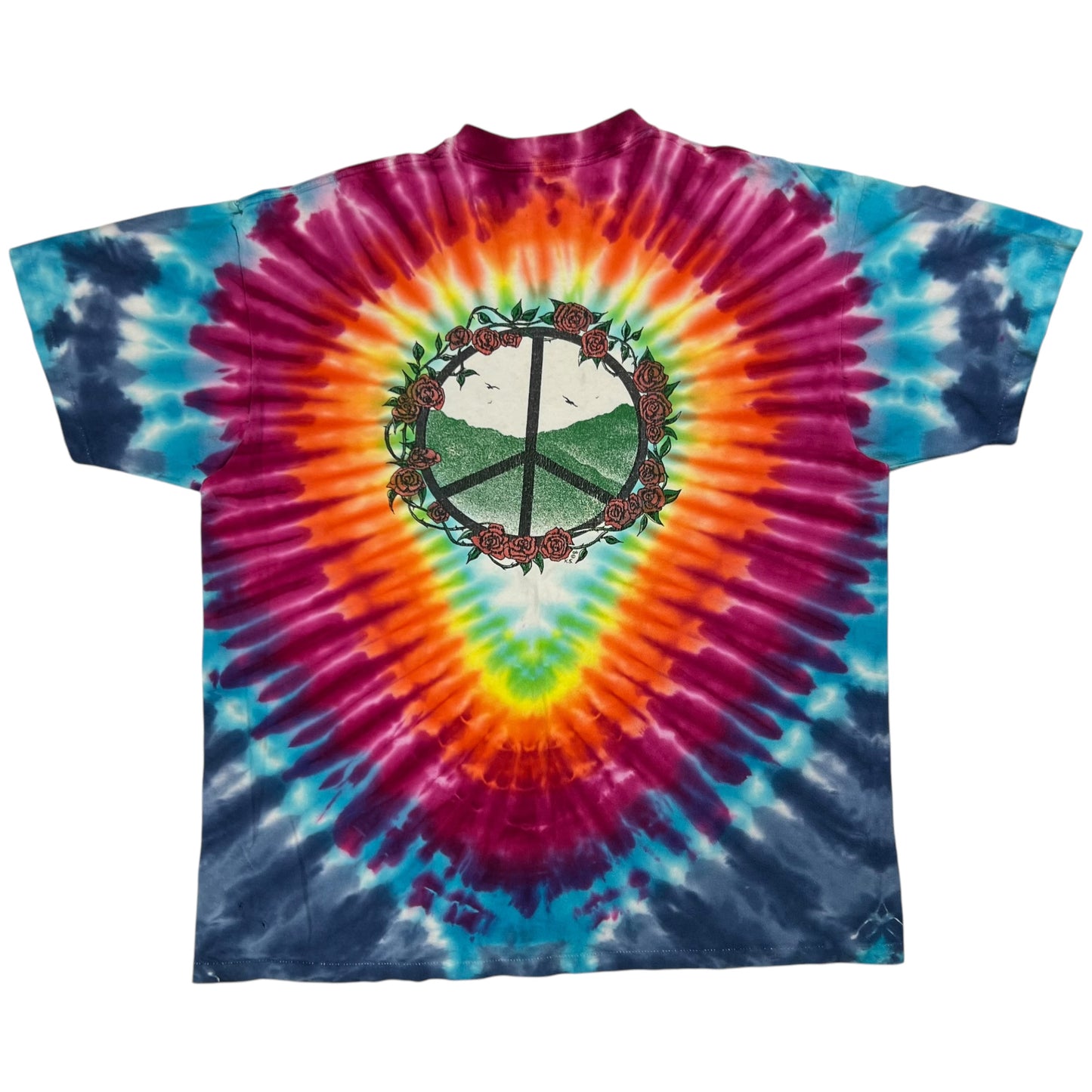 Vintage 90s Grateful Dead Alice in Wonderland tie dye band tee (XL)