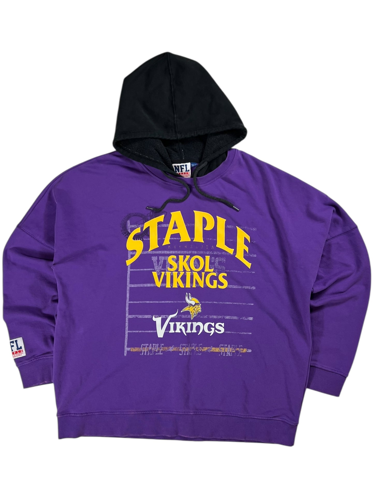 Vintage 90s Minnesota Vikings SKOL after hood hoodie (XXL)