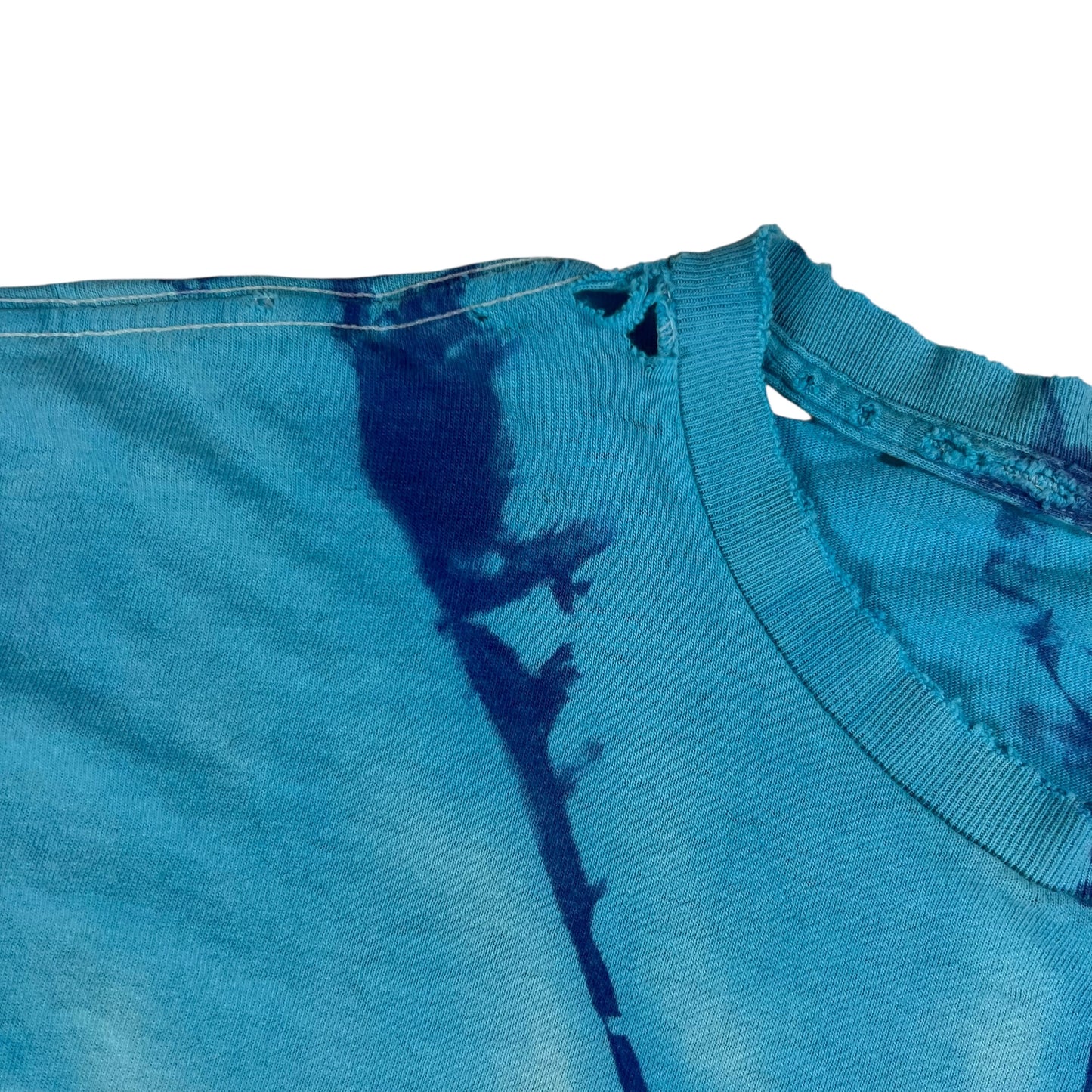 Vintage 90s Dolphin Mermaid tie dye distressed M. Dubois art tee (L)