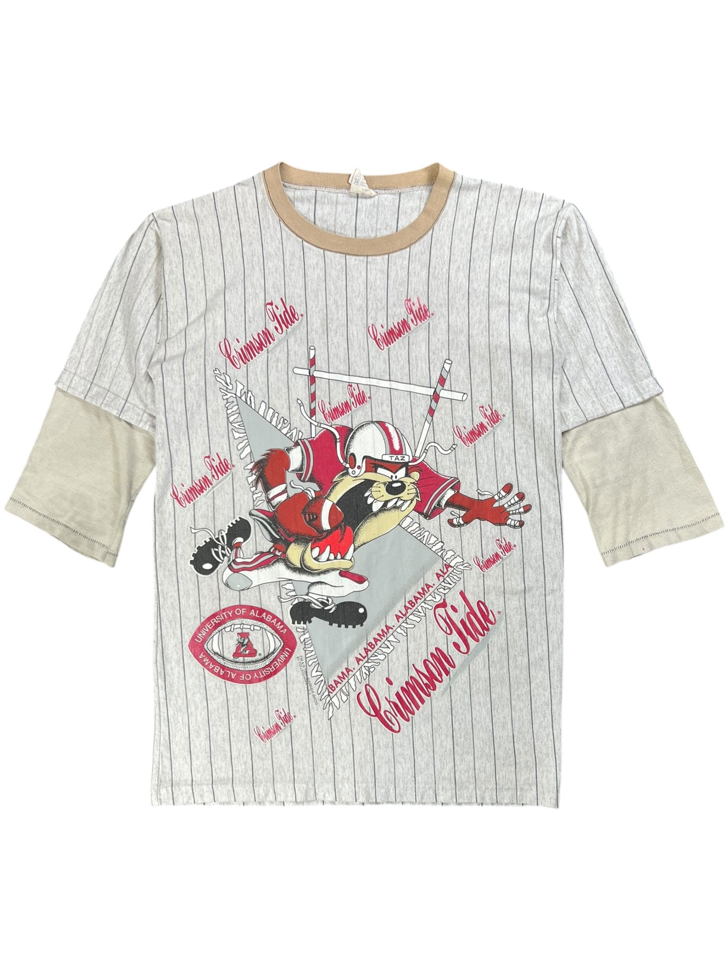 Vintage 1994 Looney Tunes Taz Alabama Crimson Tide long sleeve shirt (L)