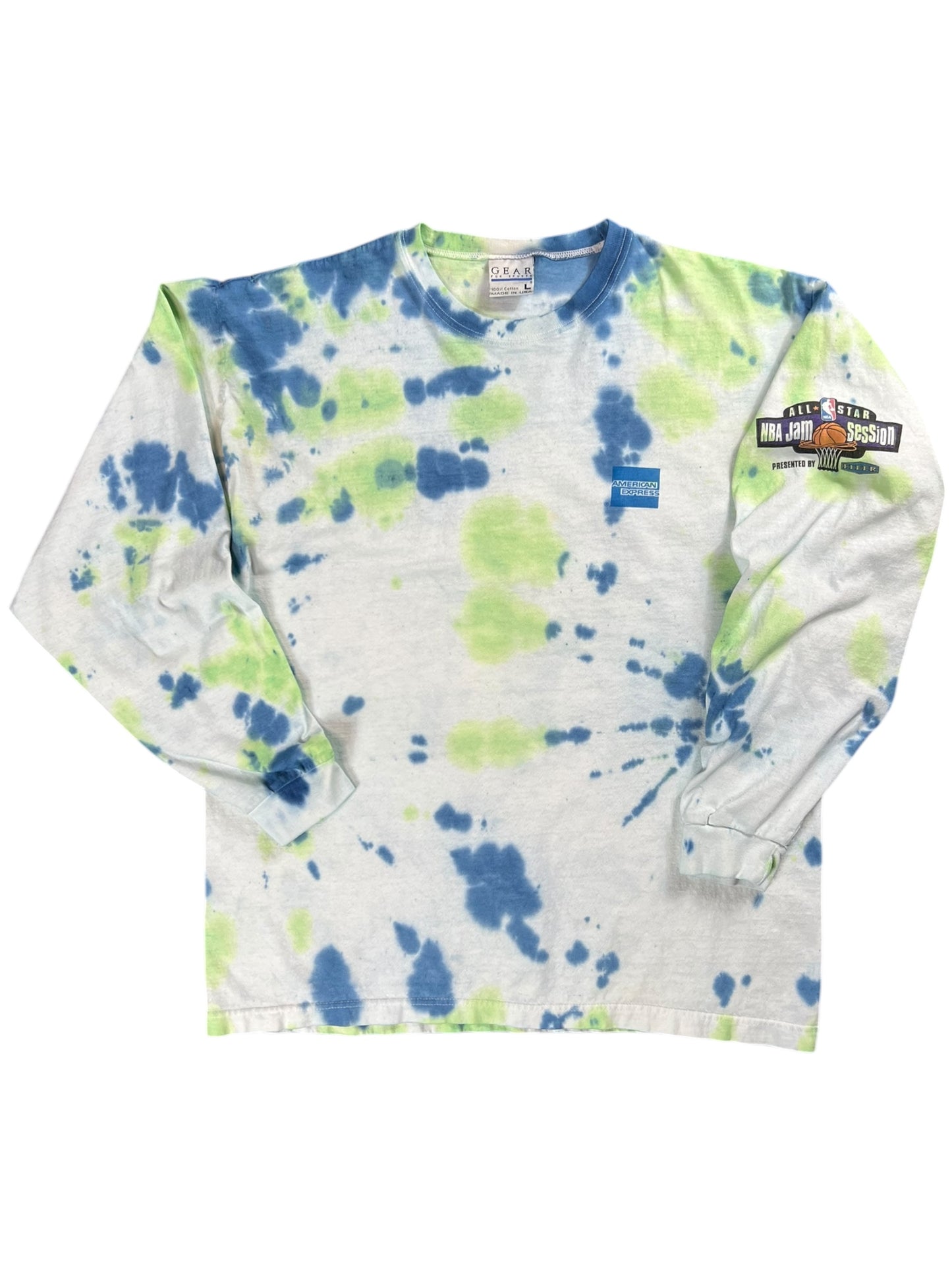 Vintage 90s NBA Jam Session All Star Game tie dye long sleeve shirt (L)