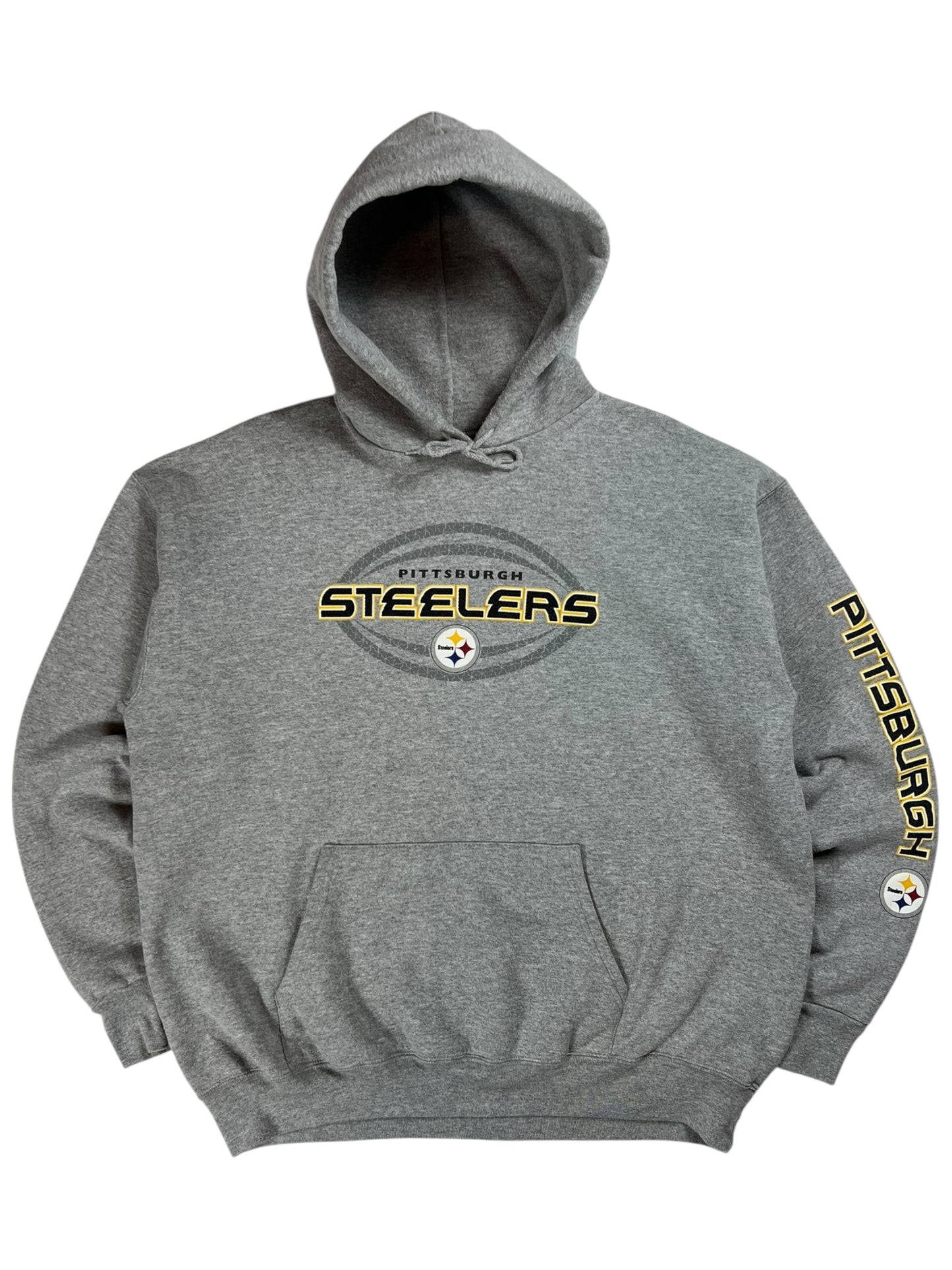 Vintage Y2K Pittsburgh Steelers sleeve print hoodie (XL)