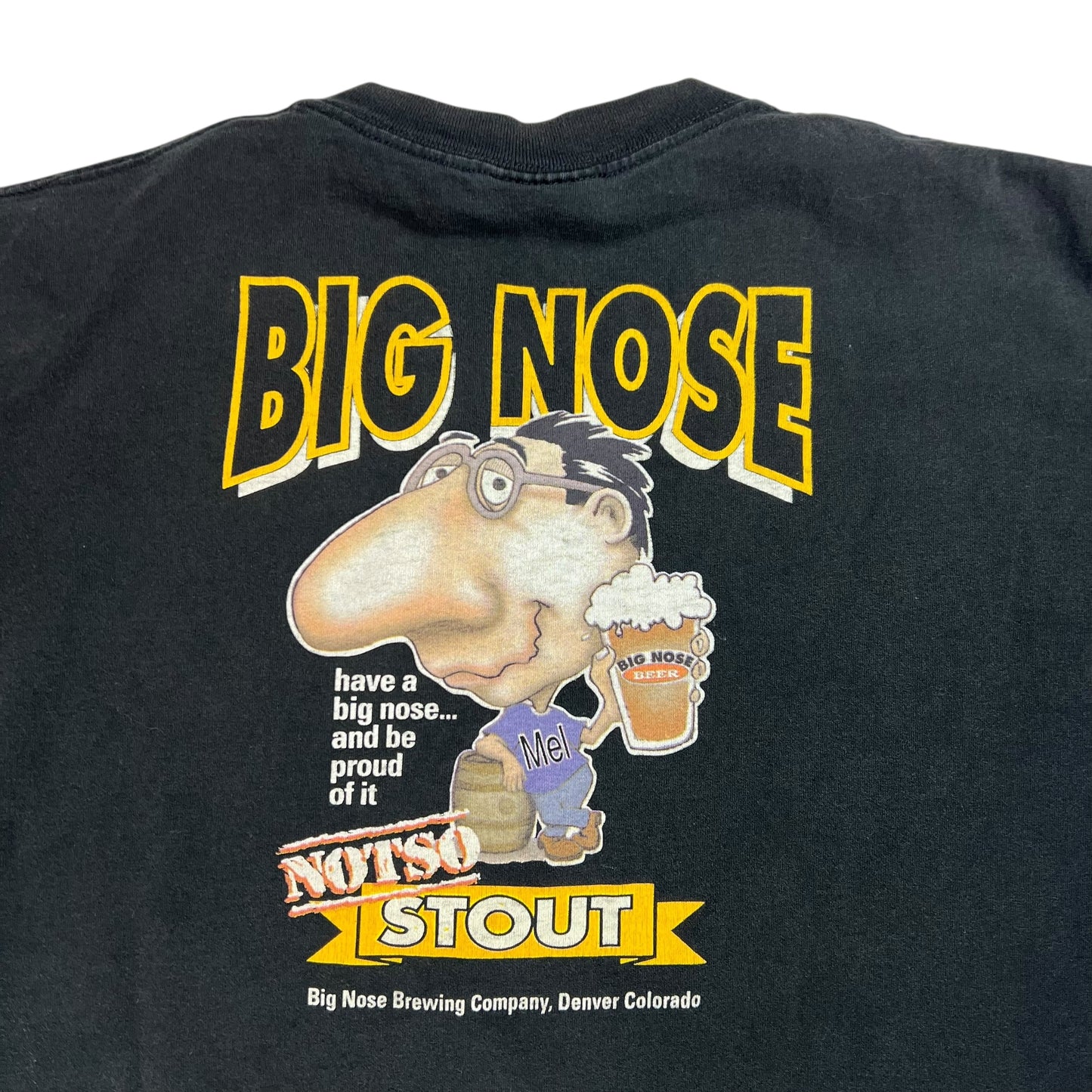 Vintage 90s Big Nose Notso Stout beer brewery tee (L)