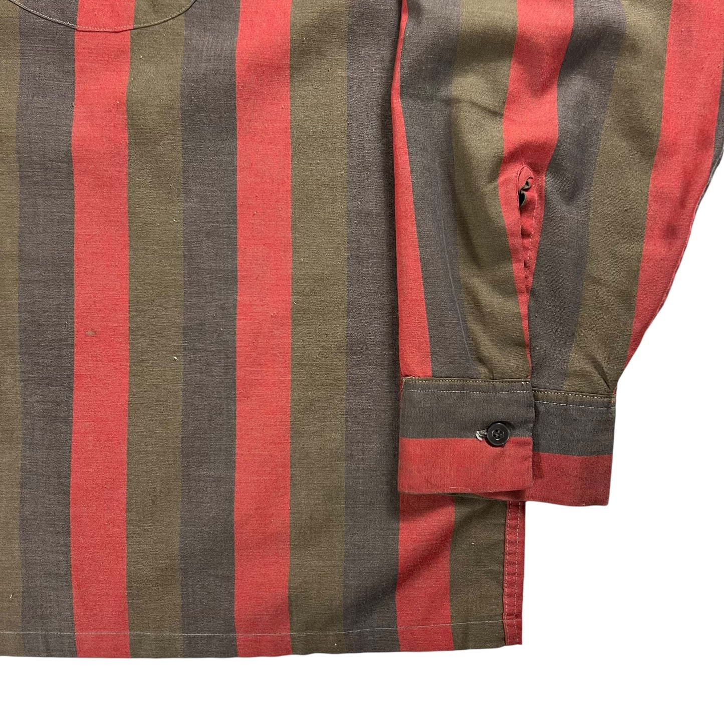 Vintage 1950s Galey + Lord striped button up shirt (XL)
