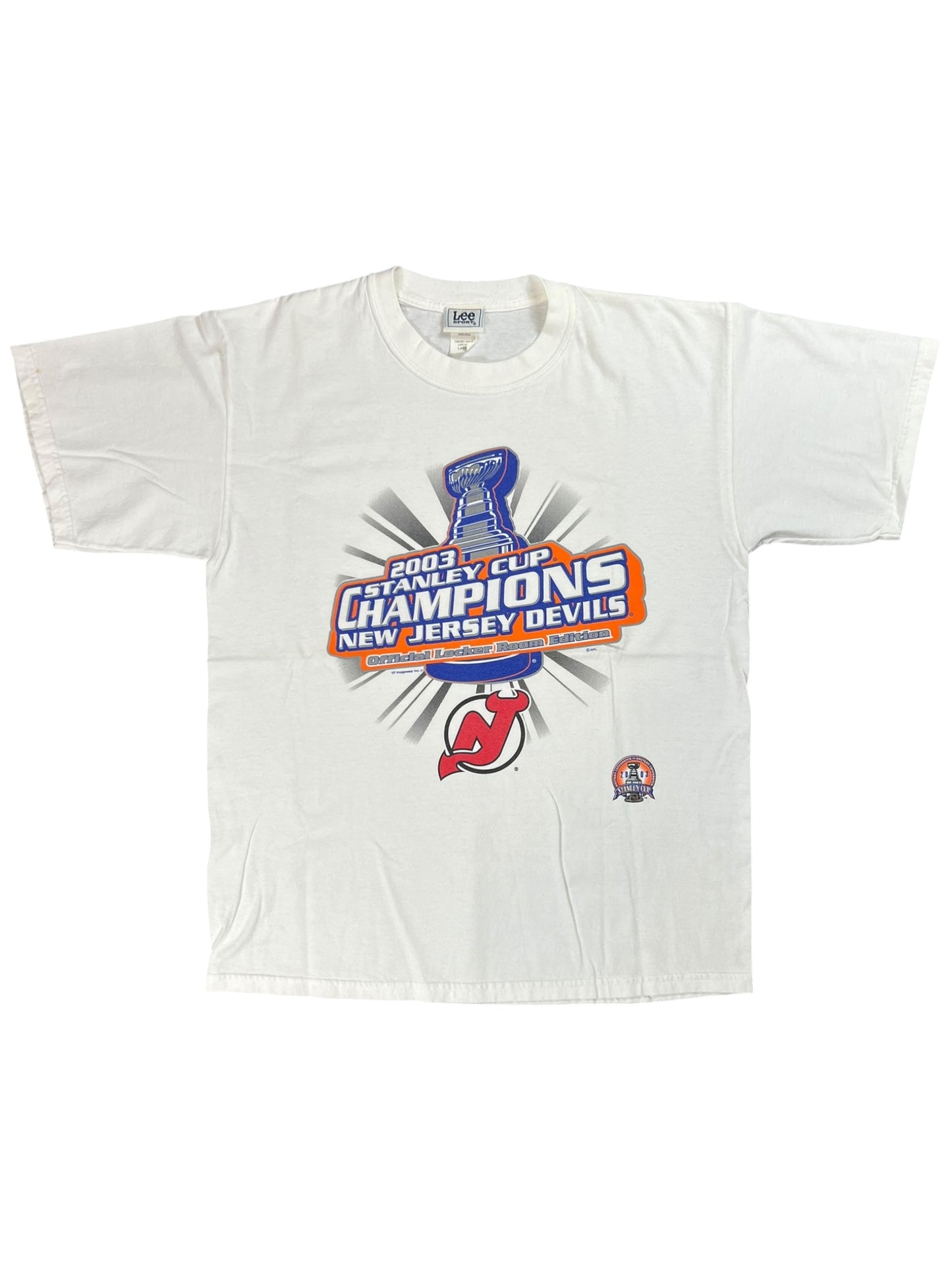 Vintage 2003 New Jersey Devils Stanley Cup champions tee (L)