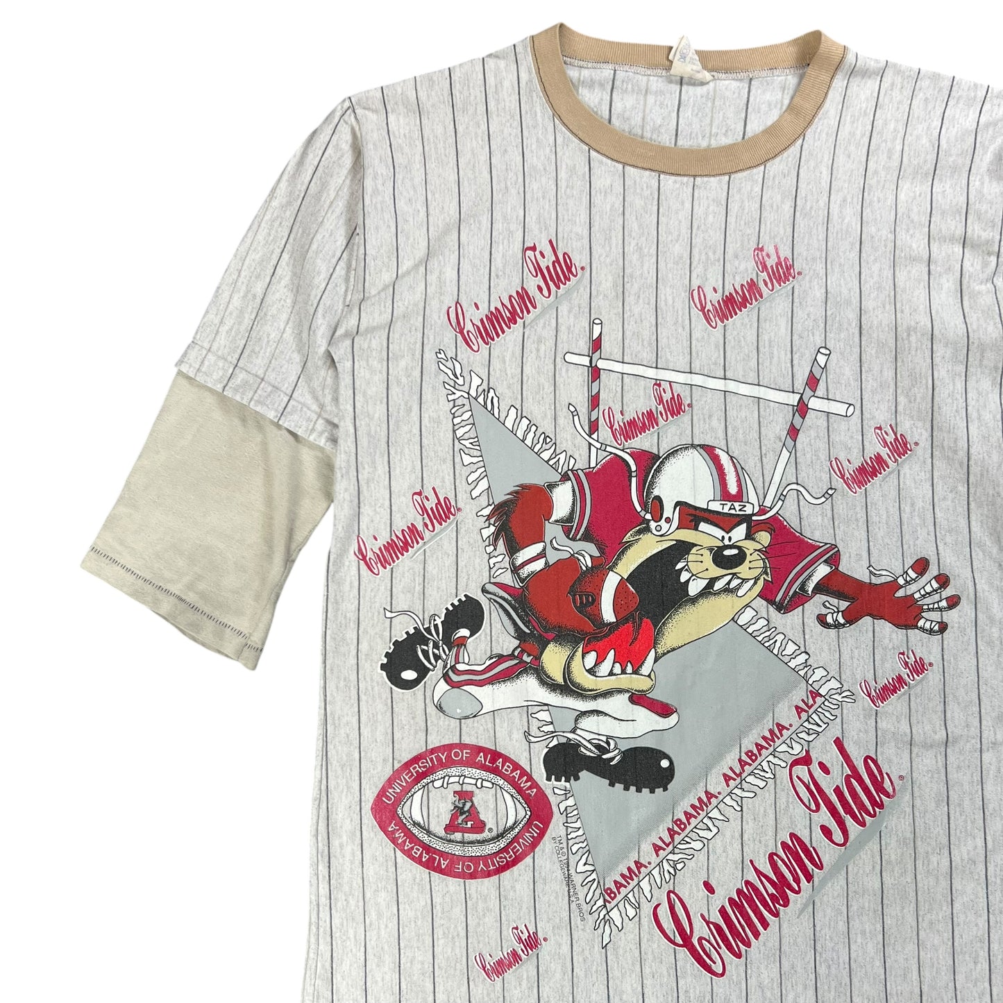 Vintage 1994 Looney Tunes Taz Alabama Crimson Tide long sleeve shirt (L)