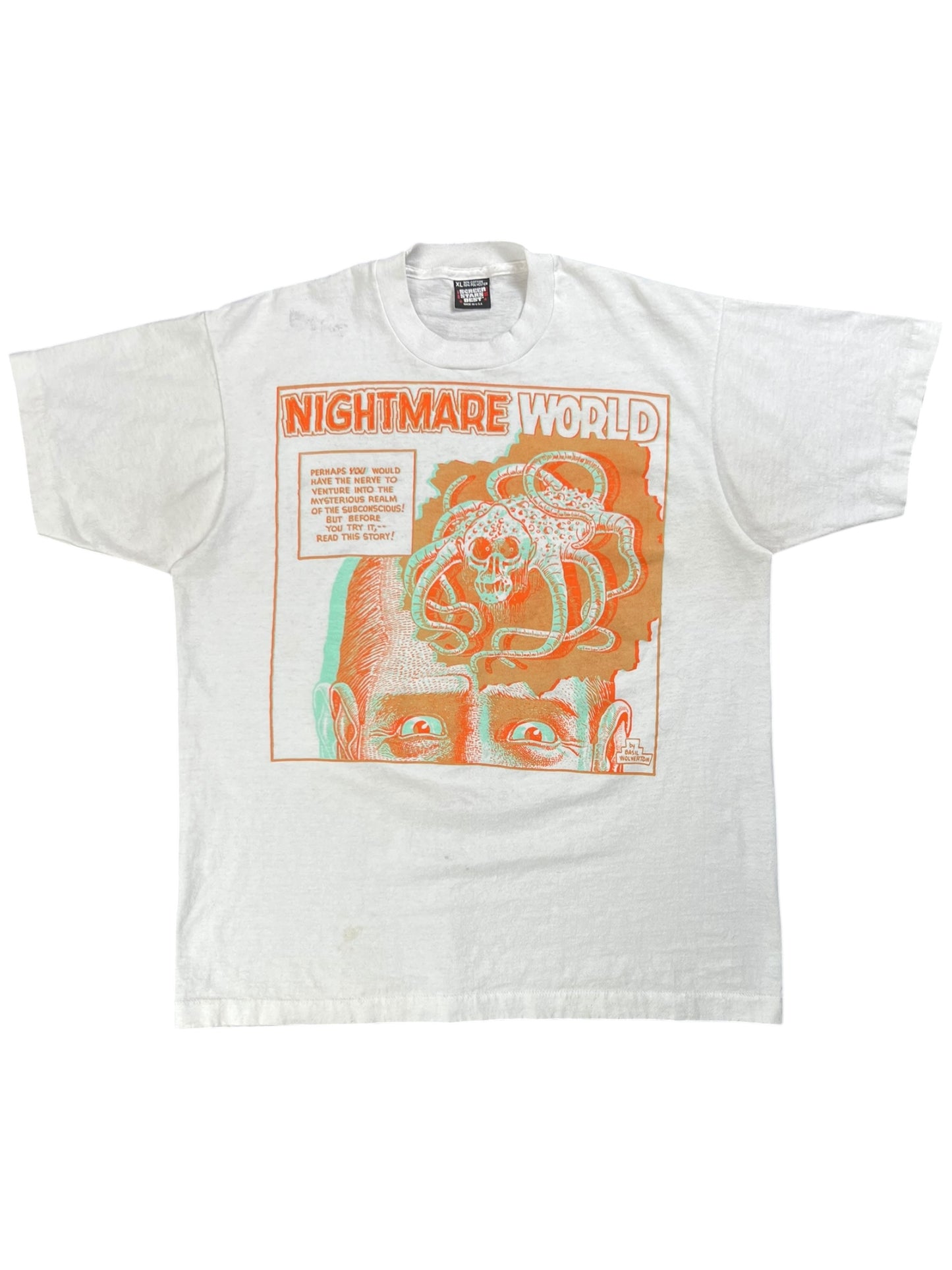 Vintage 90s Nightmare World The 3-D Zone Basil Wolverton tee (L)