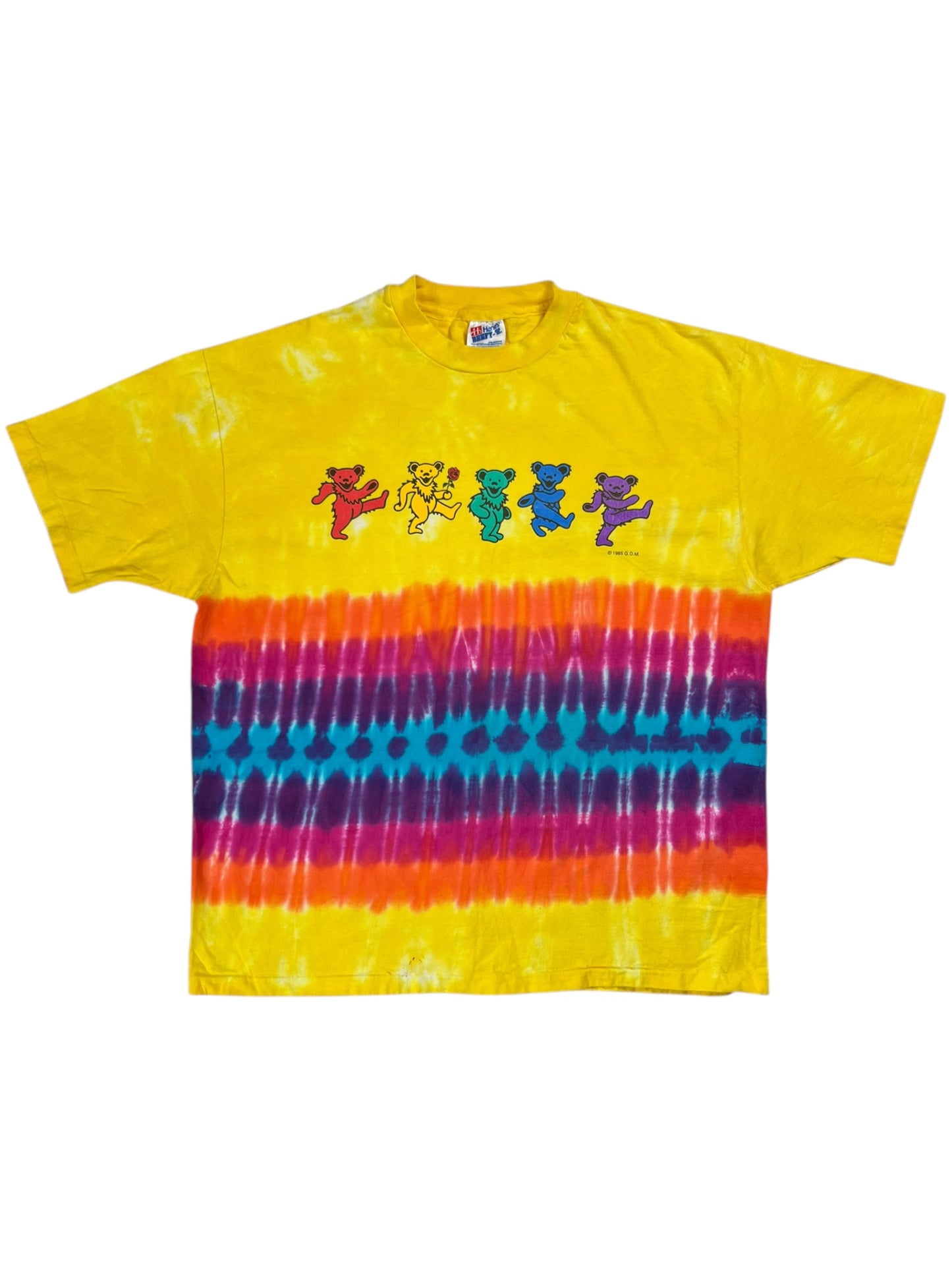 Vintage 90s Grateful Dead Marching Bears tie dye band tee (XL)