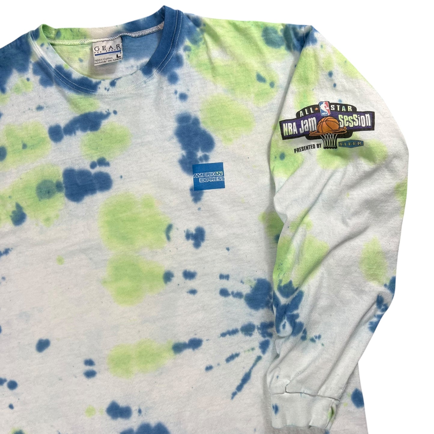Vintage 90s NBA Jam Session All Star Game tie dye long sleeve shirt (L)