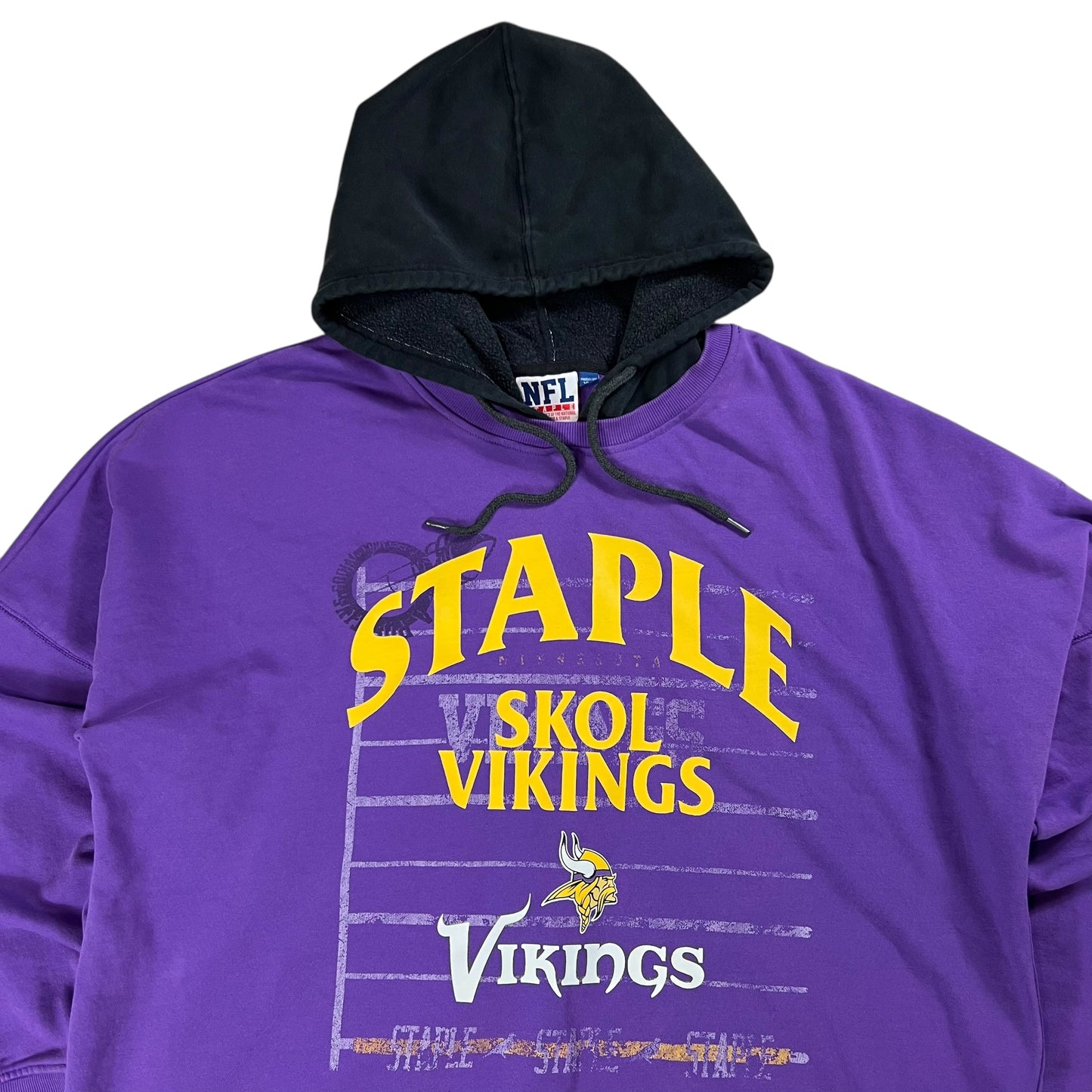Vintage 90s Minnesota Vikings SKOL after hood hoodie (XXL)