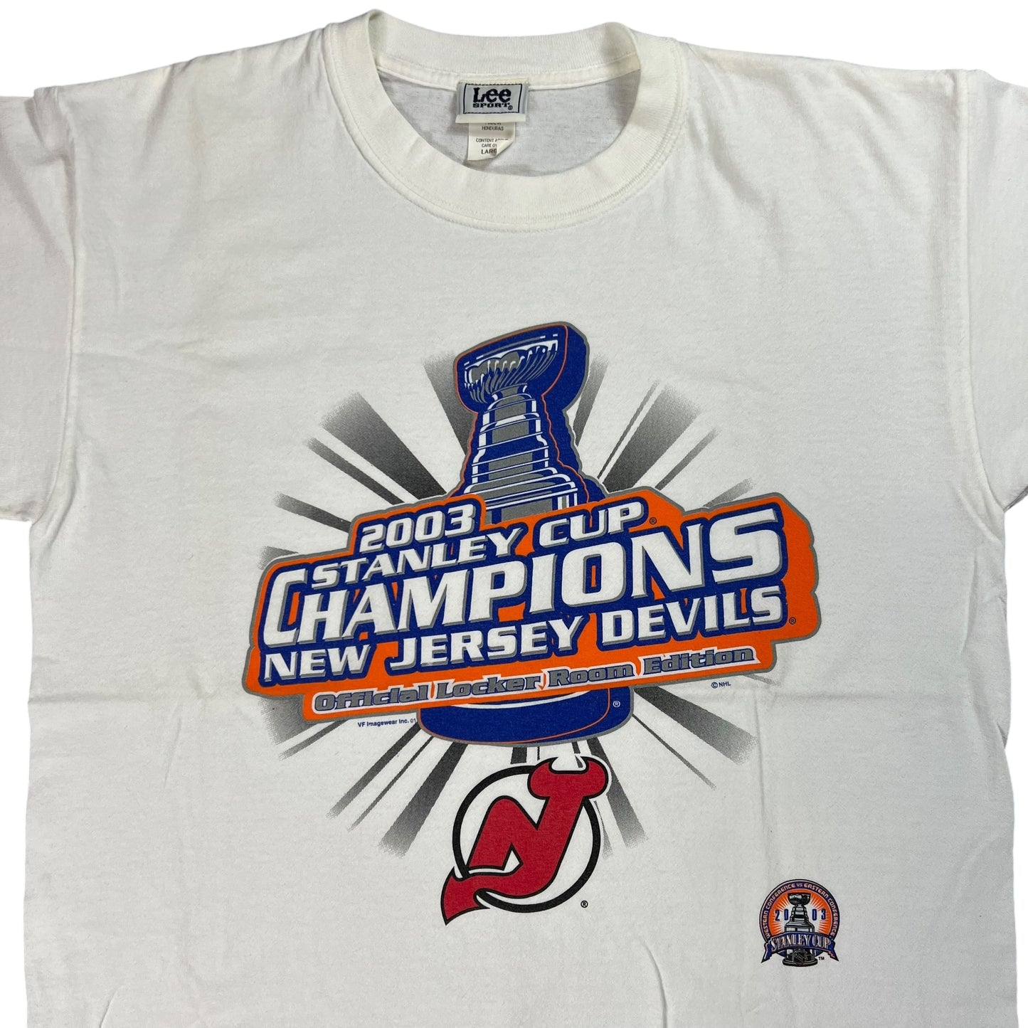 Vintage 2003 New Jersey Devils Stanley Cup champions tee (L)