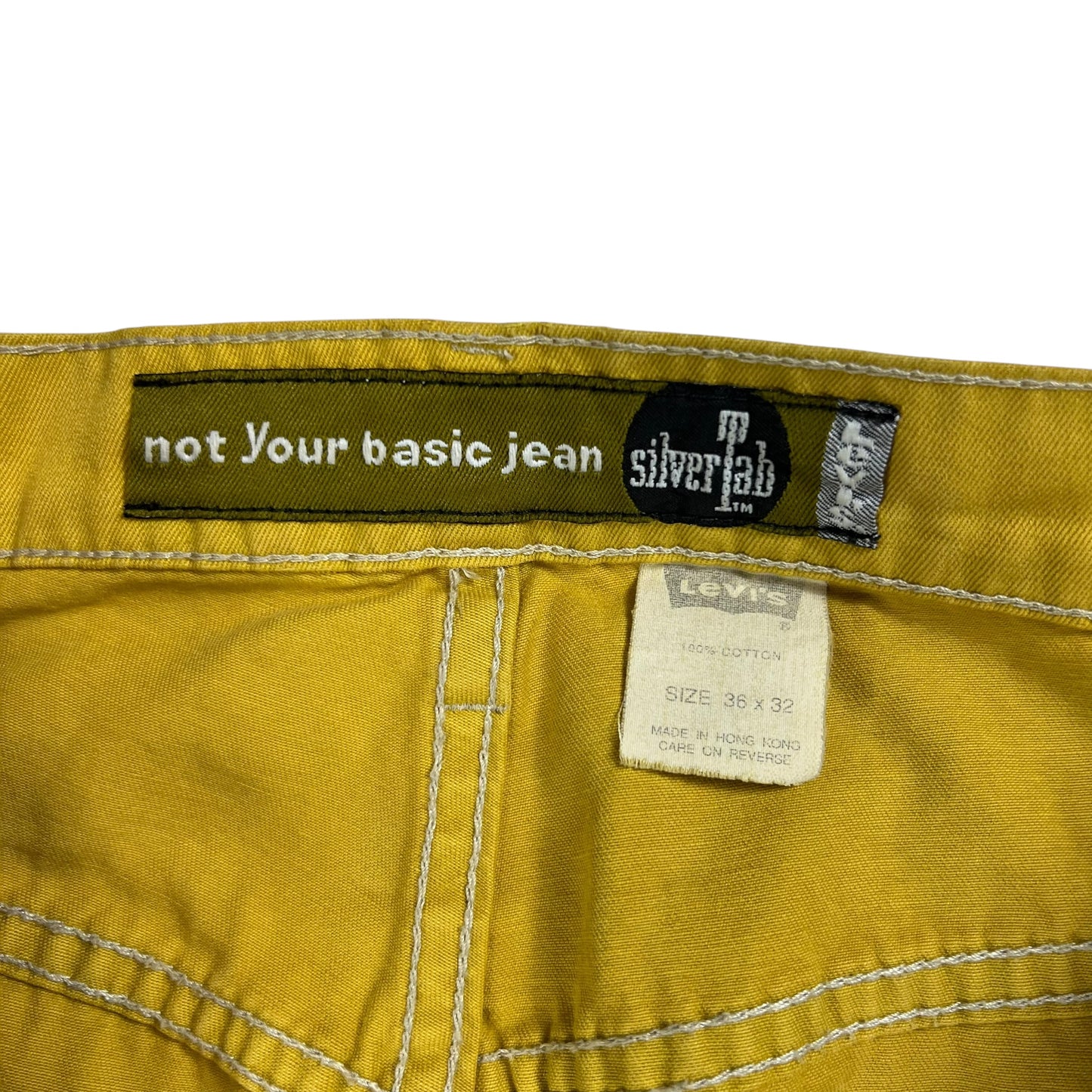Vintage Y2K Levi’s Silver Tab baggy yellow pants (36x31)