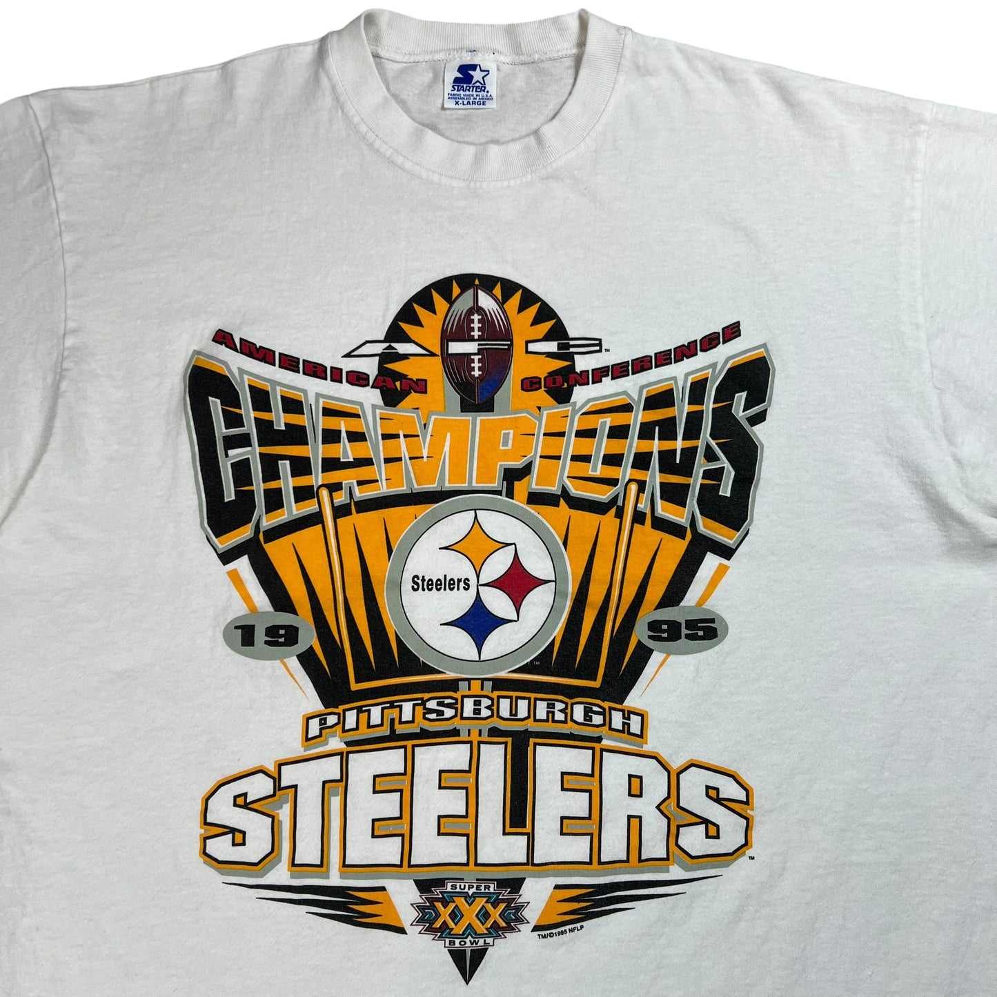 Vintage 1995 Starter Pittsburgh Steelers Super Bowl XXX tee (XL)