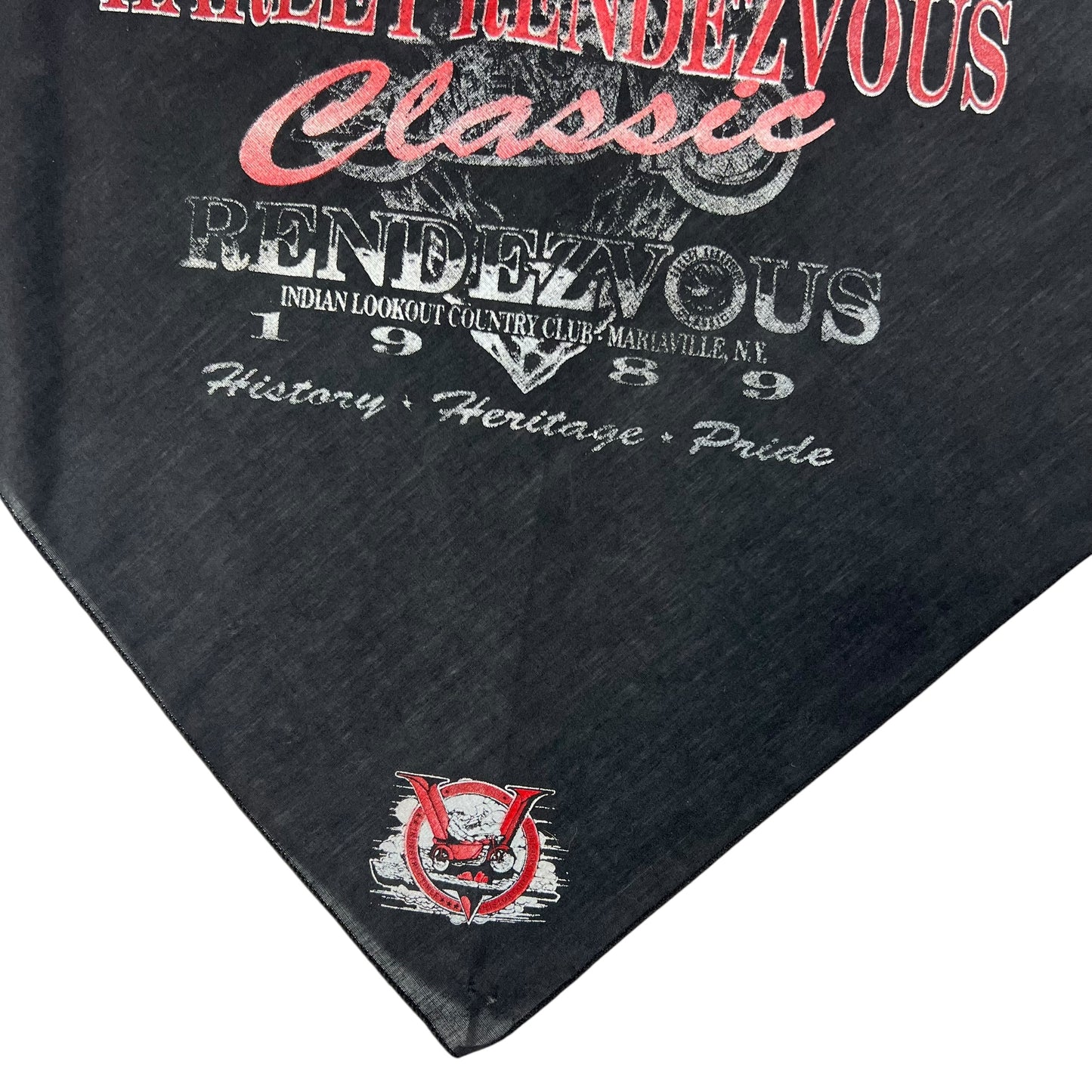 Vintage 1989 Harley Davidson Rendezvous biker bandana
