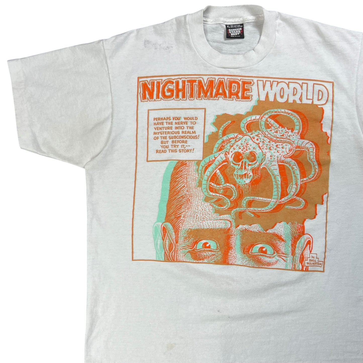 Vintage 90s Nightmare World The 3-D Zone Basil Wolverton tee (L)
