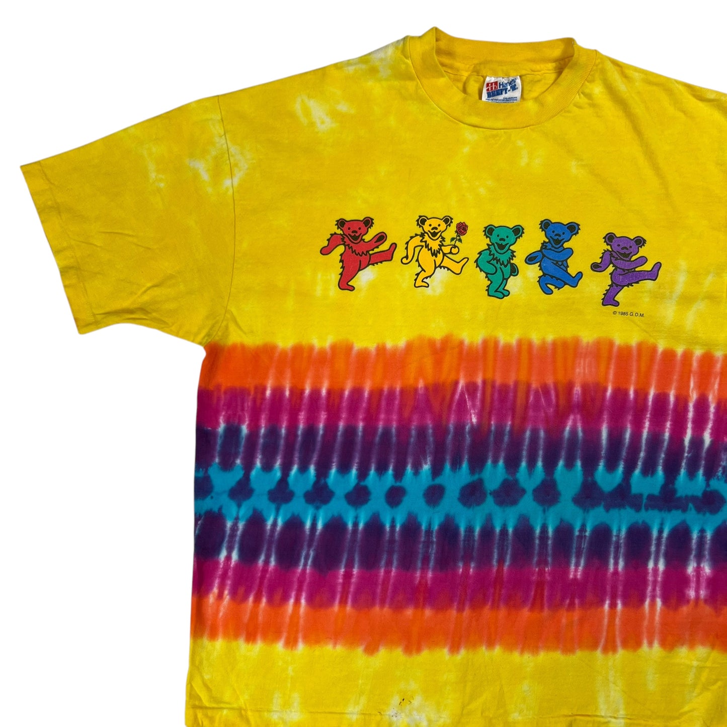 Vintage 90s Grateful Dead Marching Bears tie dye band tee (XL)