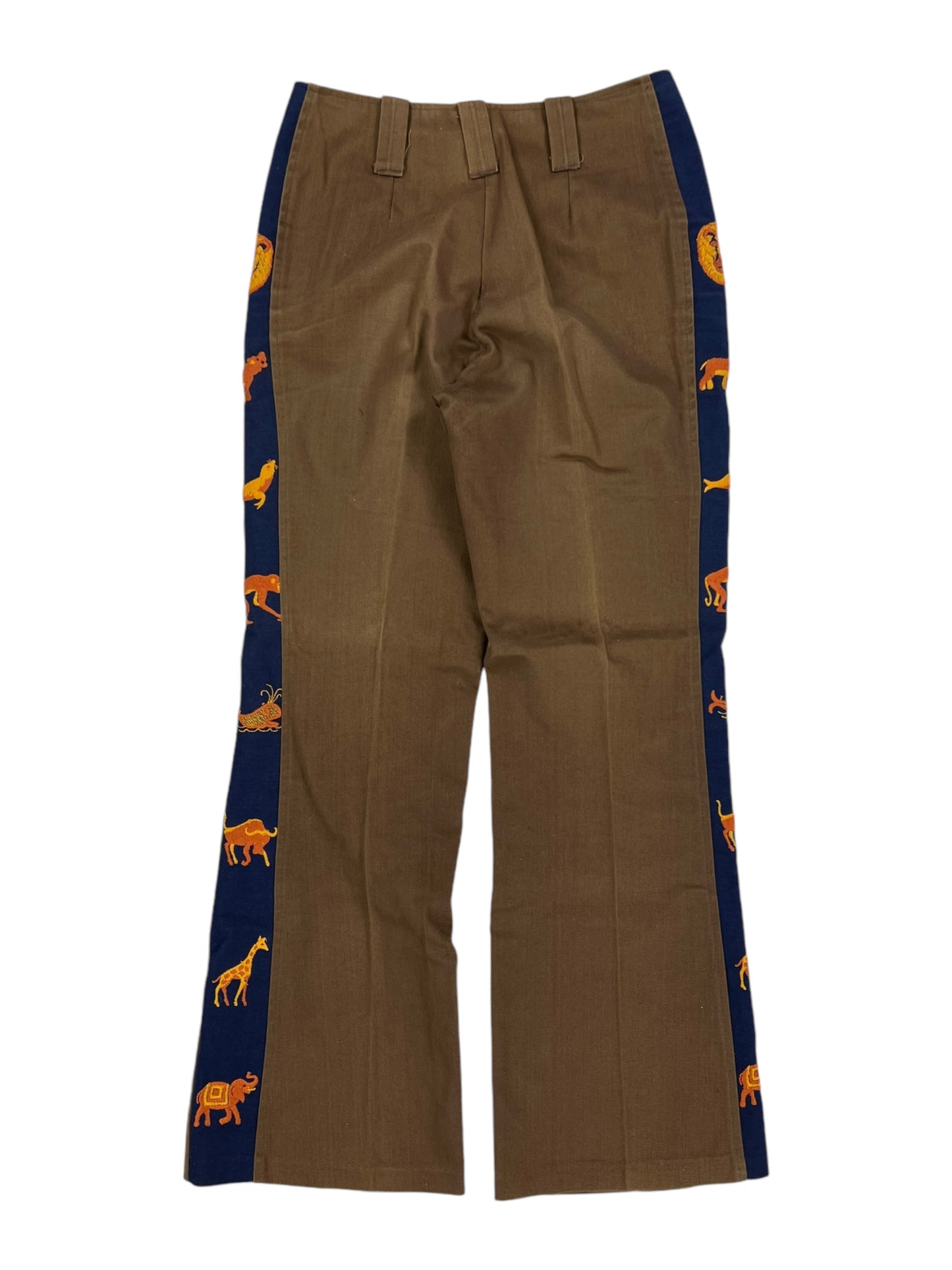 Vintage 70s piped flare pants (27x29)