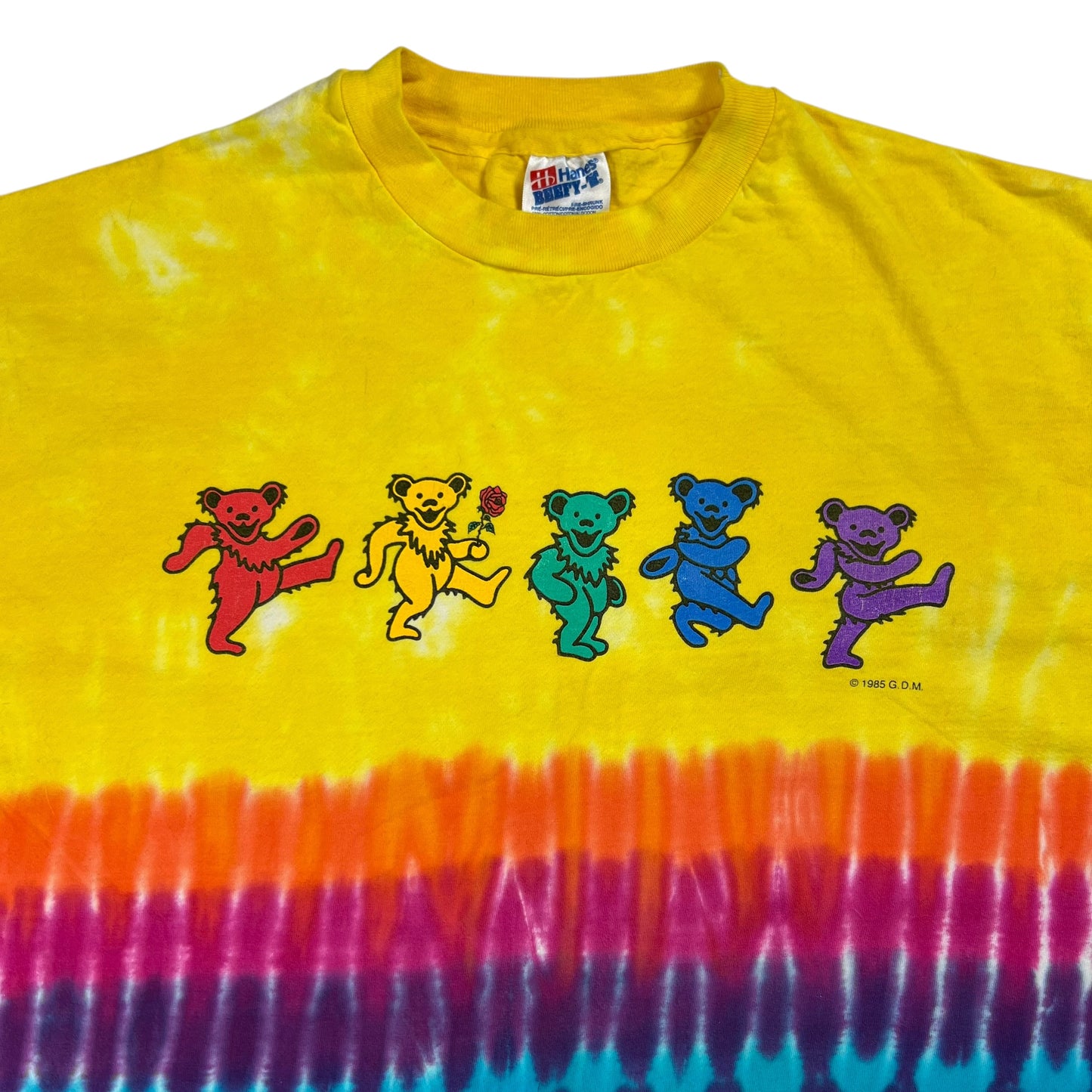 Vintage 90s Grateful Dead Marching Bears tie dye band tee (XL)