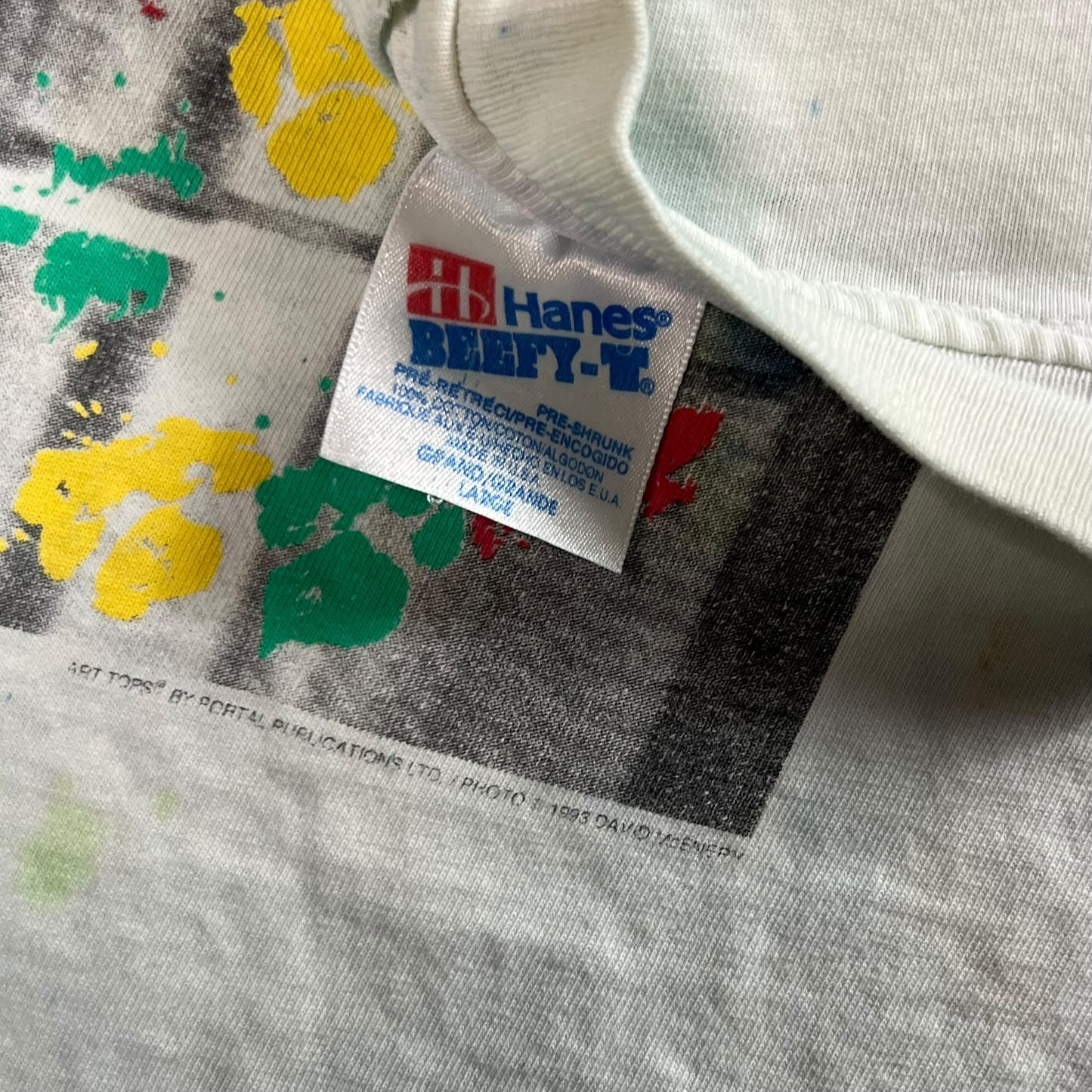 Vintage 1993 I’m not messy, I’m creative! tie dye cat tee (L)