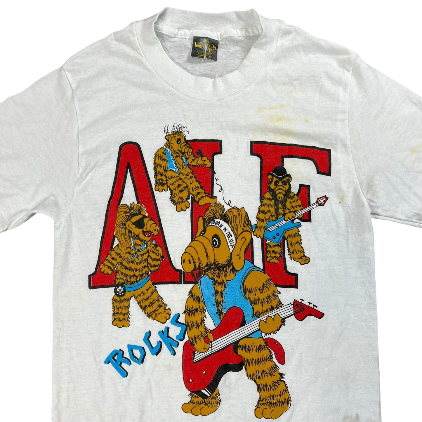 Vintage 80s ALF Bruce Springsteen Born in the USA parody tee (S)
