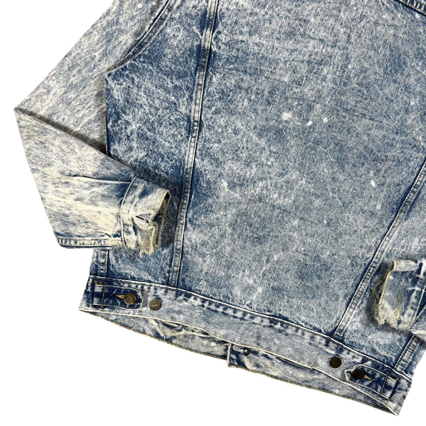 Vintage 90s GUESS Jeans acid wash worn denim jacket (M)