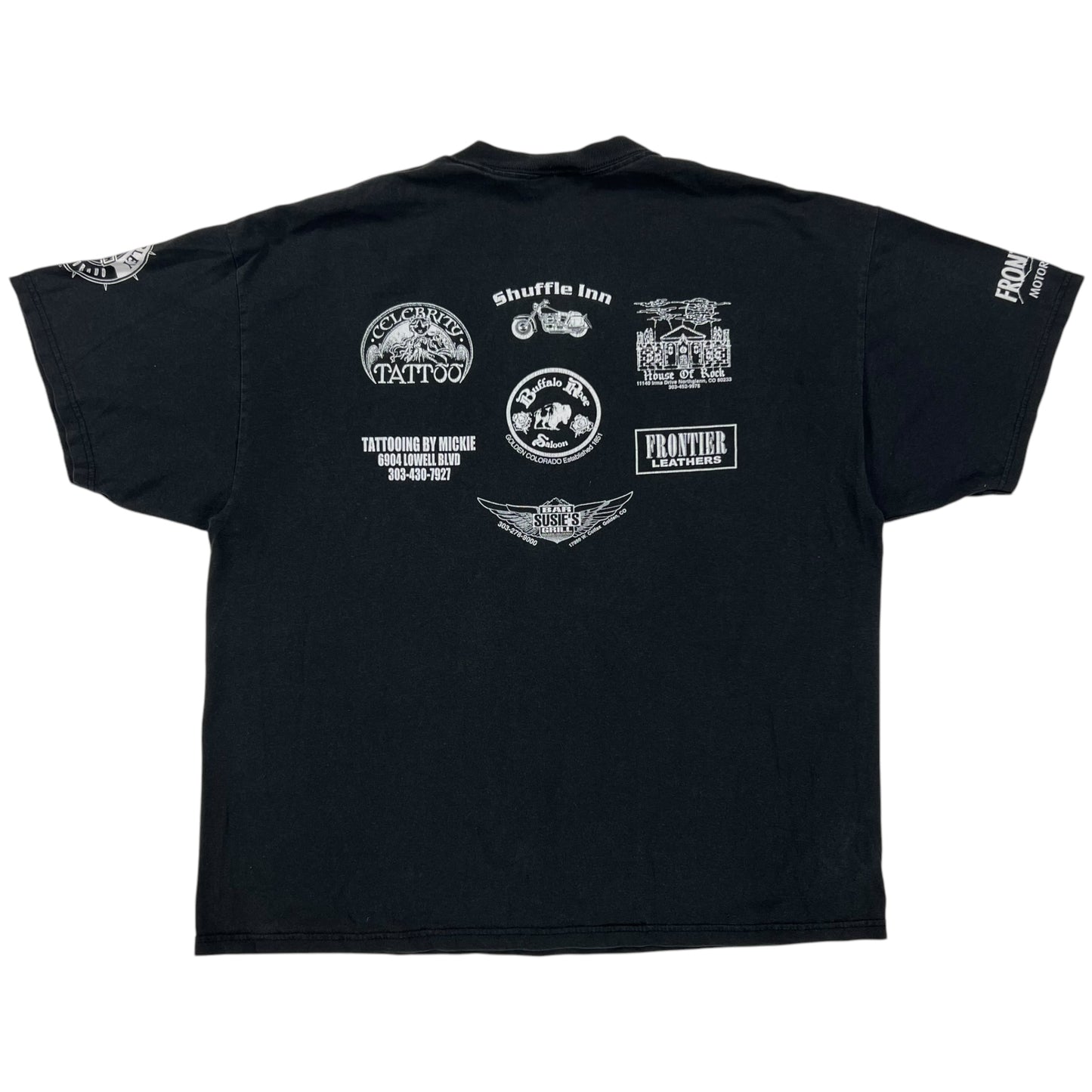Vintage 1998 Sons of Silence outlaw biker club poker run tee (XL)
