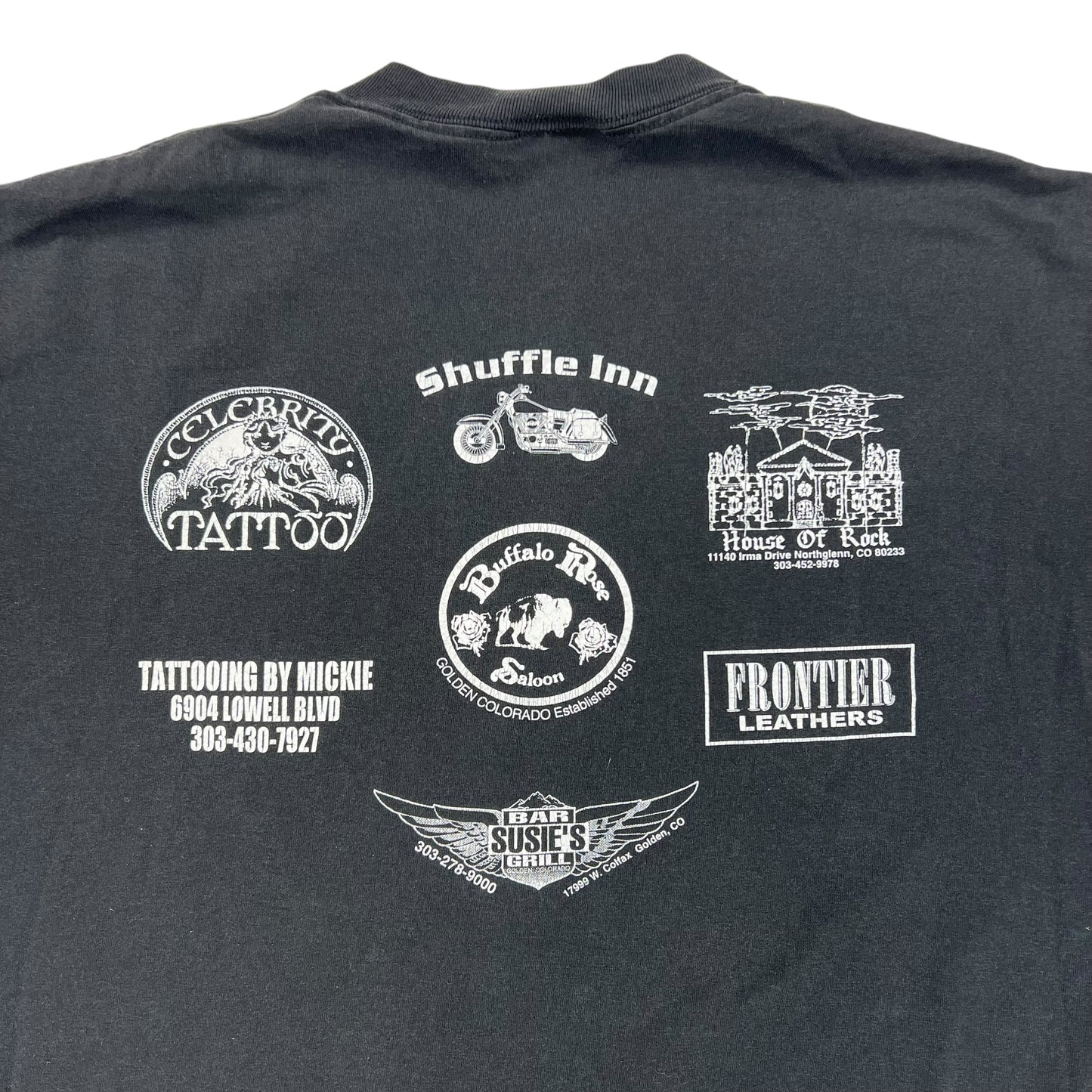 Vintage 1998 Sons of Silence outlaw biker club poker run tee (XL)