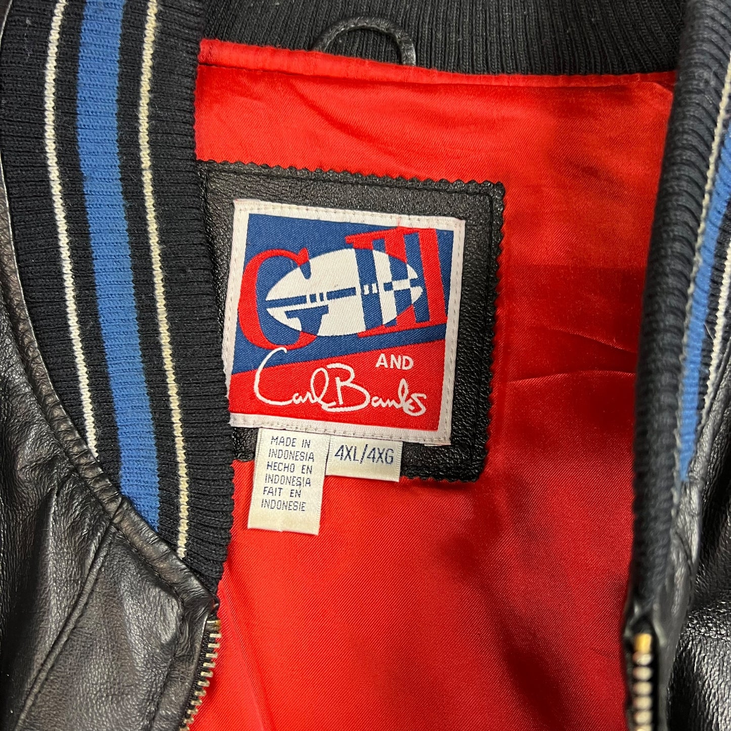 Vintage 90s Carl Banks GIII New England Patriots leather jacket (XXL)