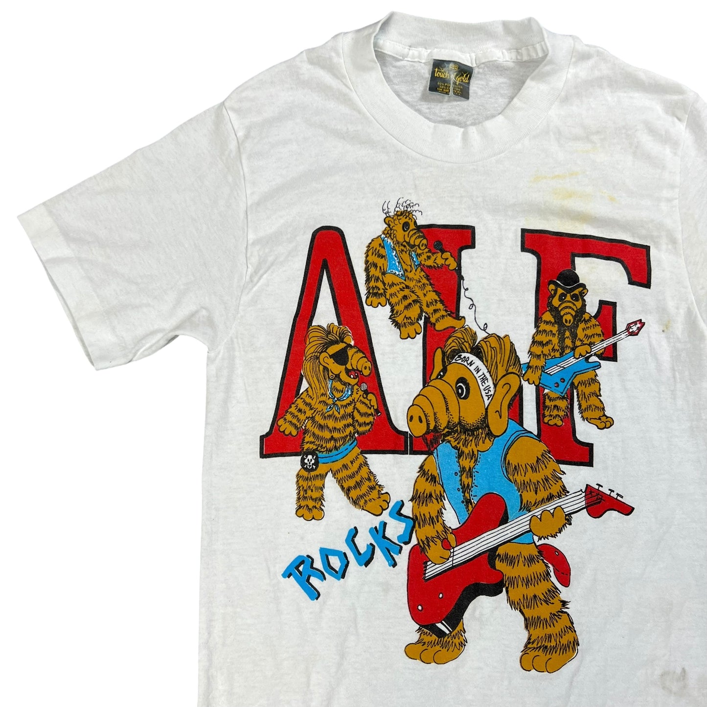 Vintage 80s ALF Bruce Springsteen Born in the USA parody tee (S)