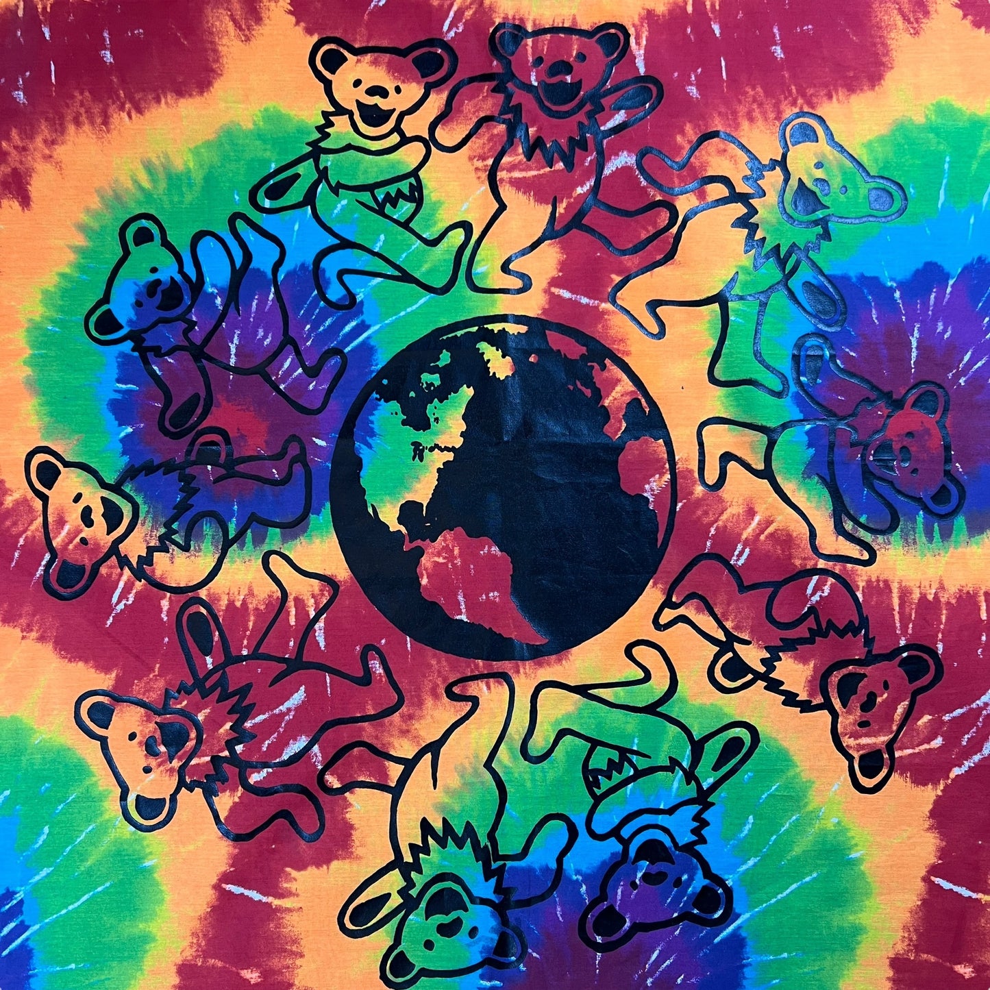 Vintage 90s Grateful Dead tie dye tapestry