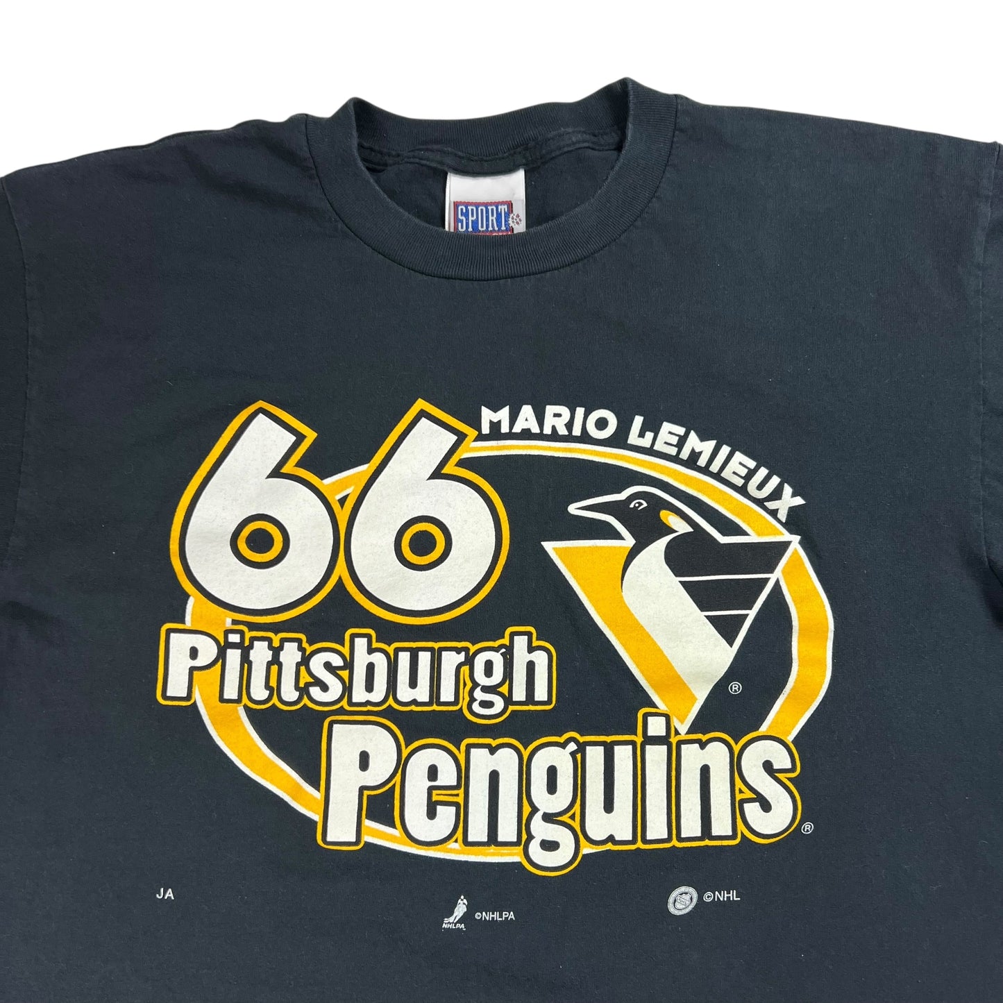 Vintage 90s Pittsburgh Penguins Mario Lemieux tee (L)