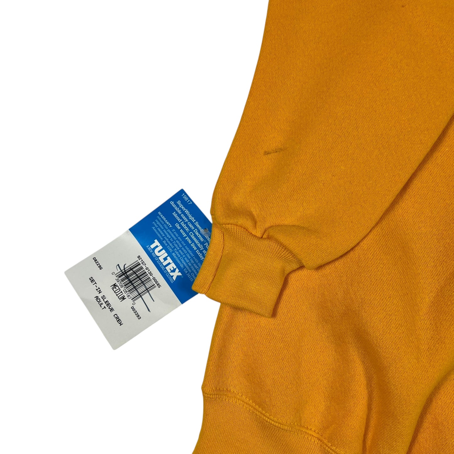 Vintage 90s Tultex yellow blank crewneck (M) DS NWT