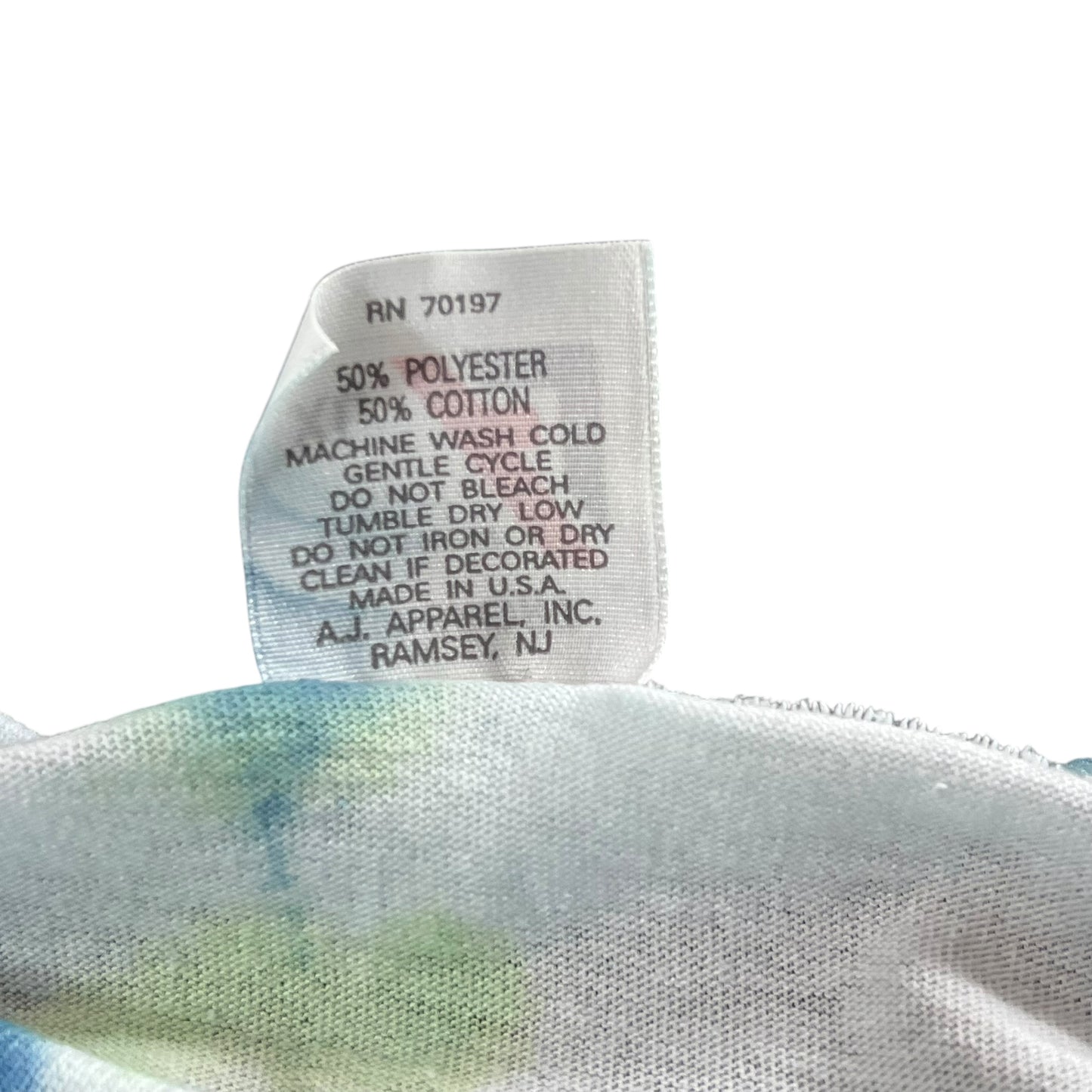 Vintage 80s Math-A-Thon Take A Bite Out Of Math tie dye tee (L)