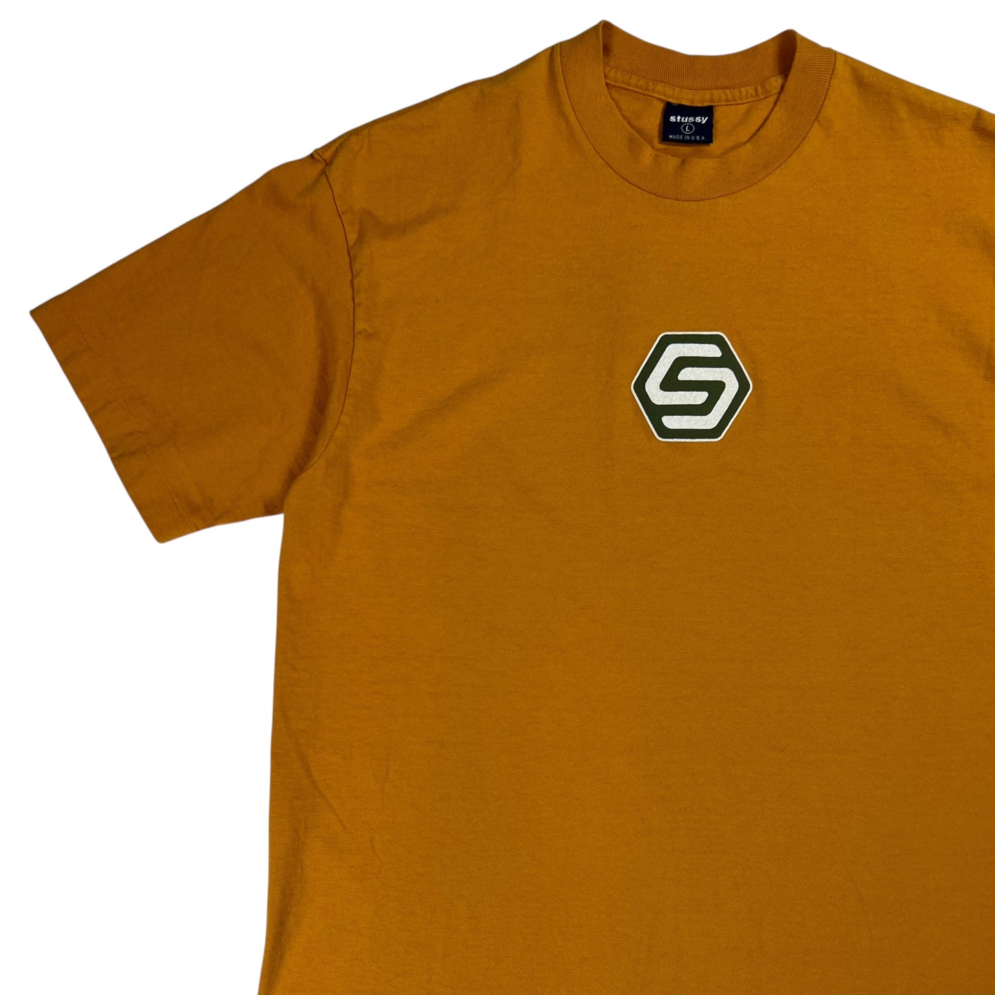 Vintage 90s Stüssy S logo USA made tee (L)