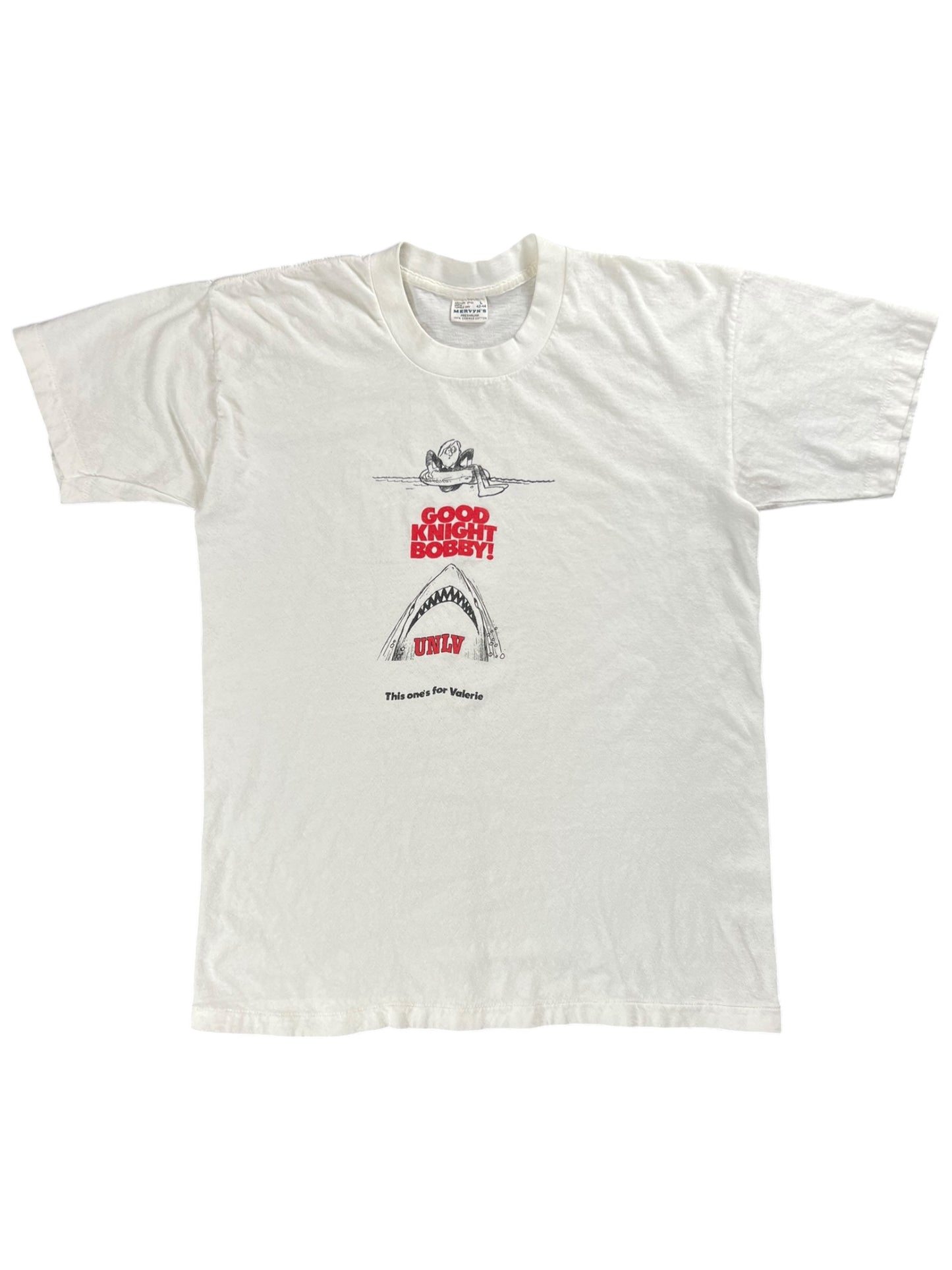 Vintage 80s UNLV Good Knight Bobby! Jaws tee (M)
