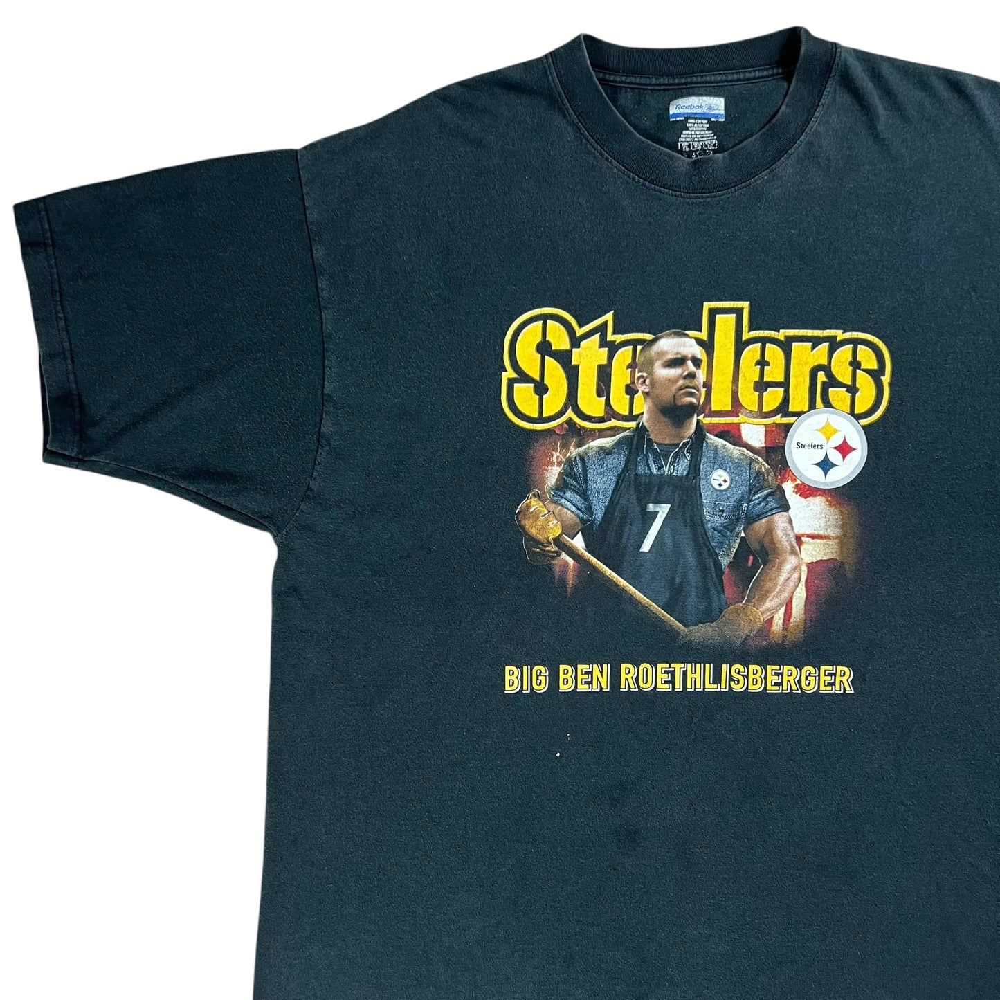 Vintage Y2K Pittsburgh Steelers Big Ben Roethlisberger steel worker tee (XL)