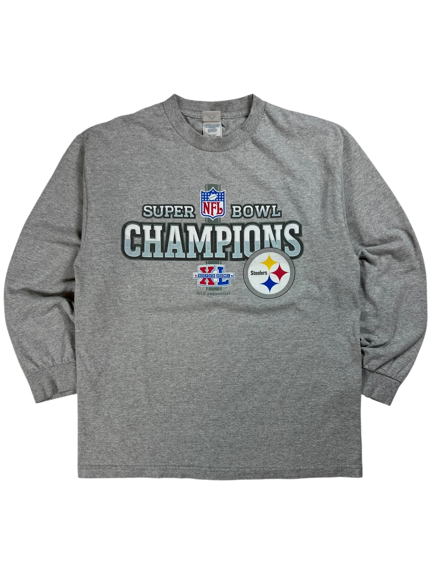 Vintage 2006 Pittsburgh Steelers Super Bowl XL champions long sleeve shirt (L)