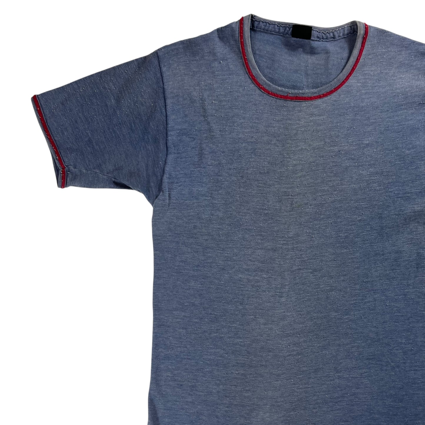 Vintage 1970s faded blue blank tee (M)