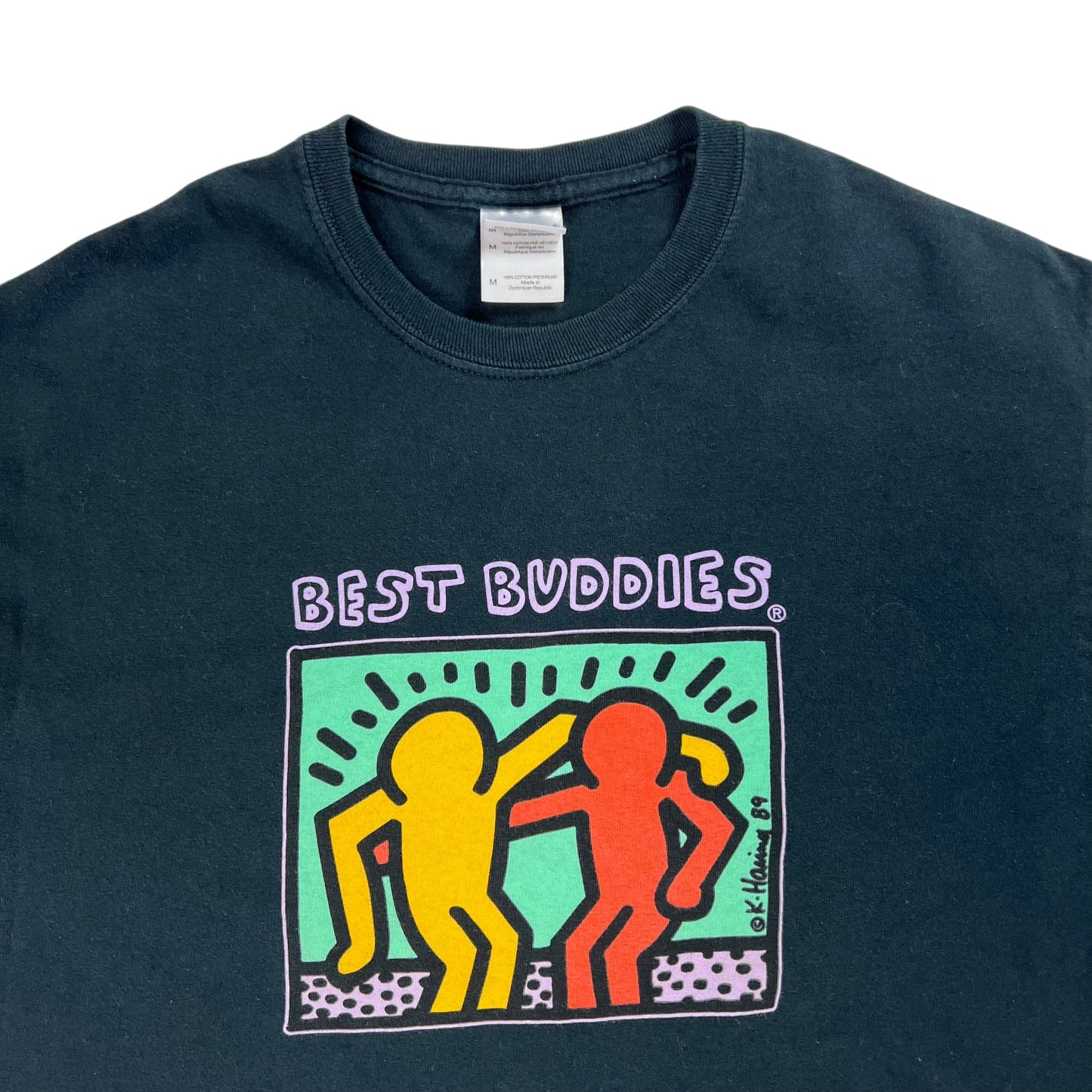 Y2K Best Buddies Keith Haring art tee (M)