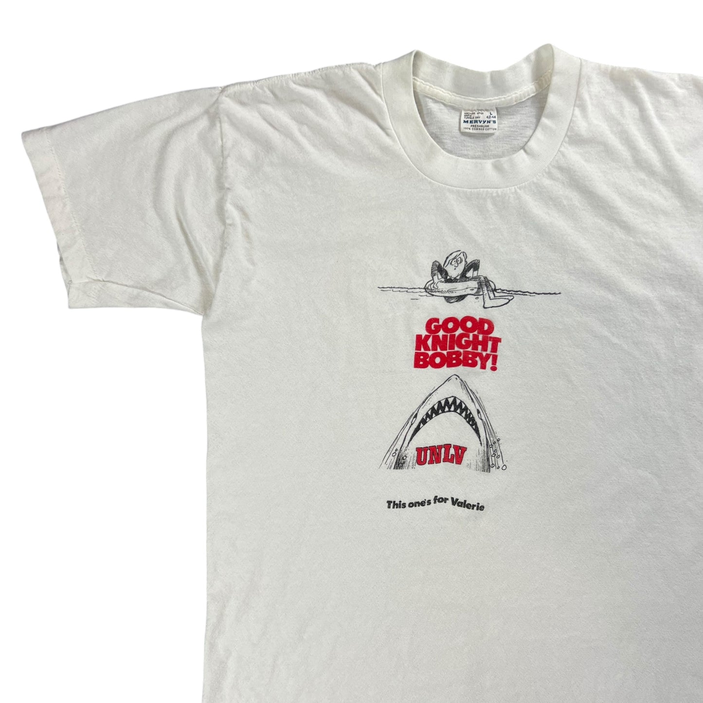 Vintage 80s UNLV Good Knight Bobby! Jaws tee (M)